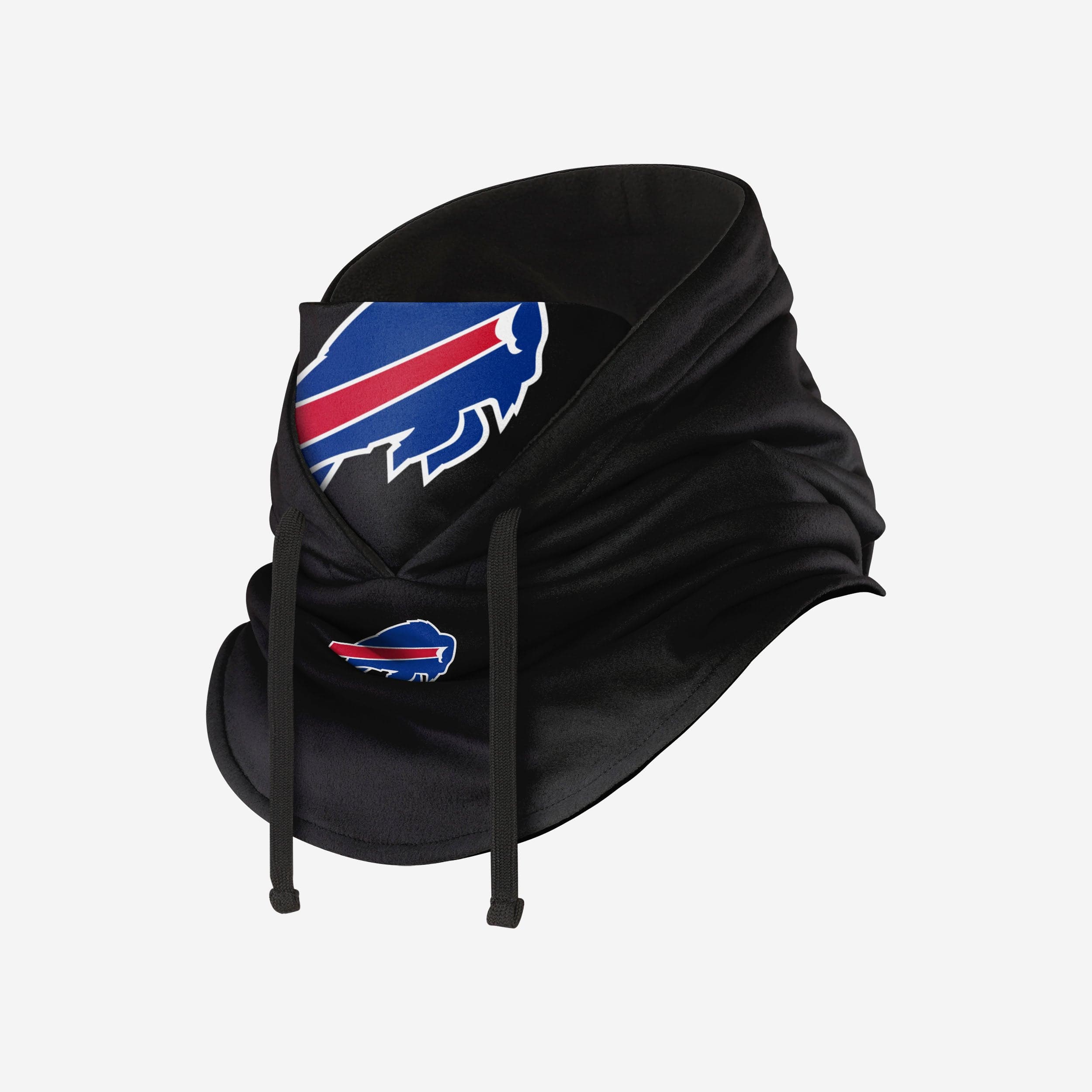 Buffalo Bills Black Drawstring Hooded Gaiter 2 Buffalo Bills Black Drawstring Hooded Gaiter