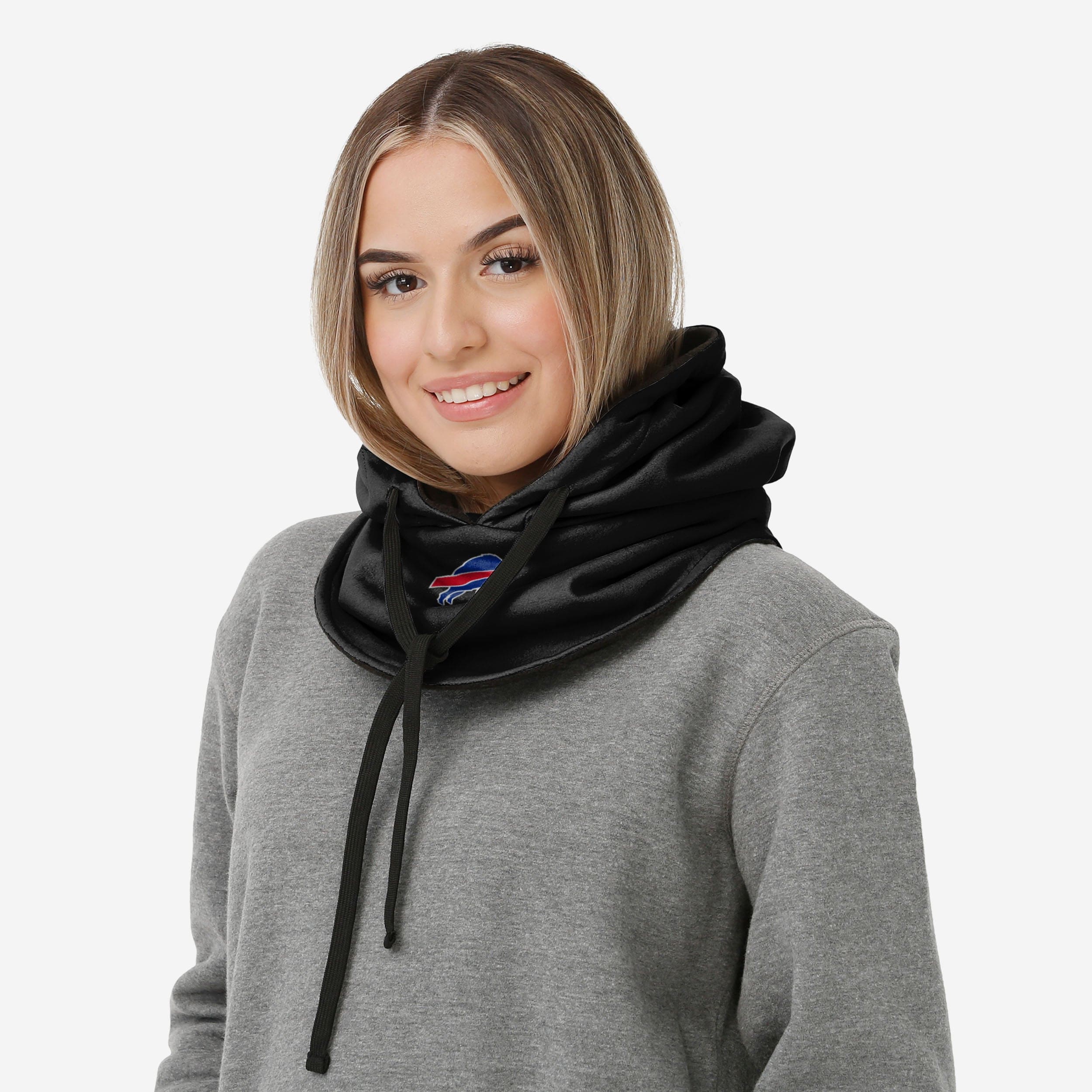 Buffalo Bills Black Drawstring Hooded Gaiter 4 Buffalo Bills Black Drawstring Hooded Gaiter