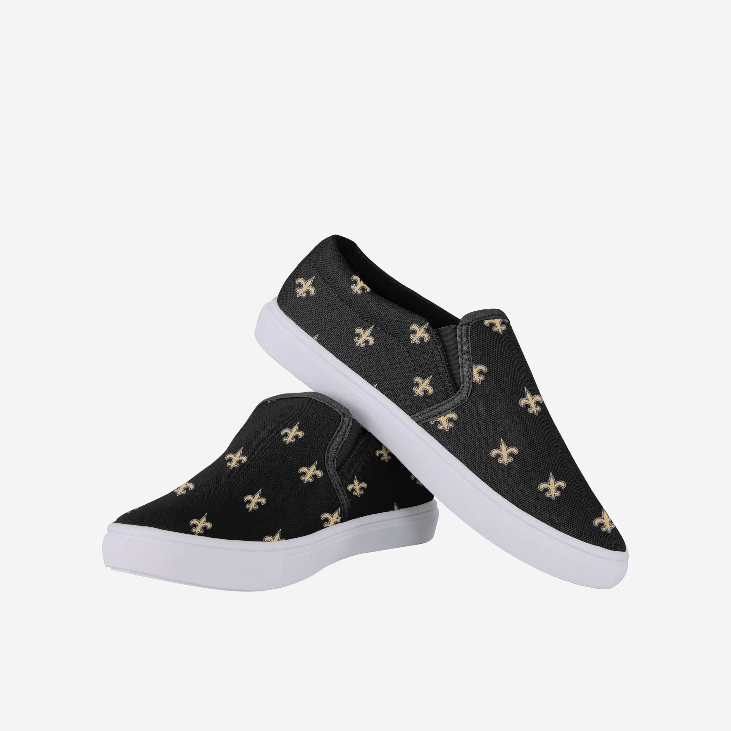 New Orleans Saints Womens Repeat Logo Slip On Canvas Shoe 3 New Orleans Saints Womens Repeat Logo Slip On Canvas Shoe