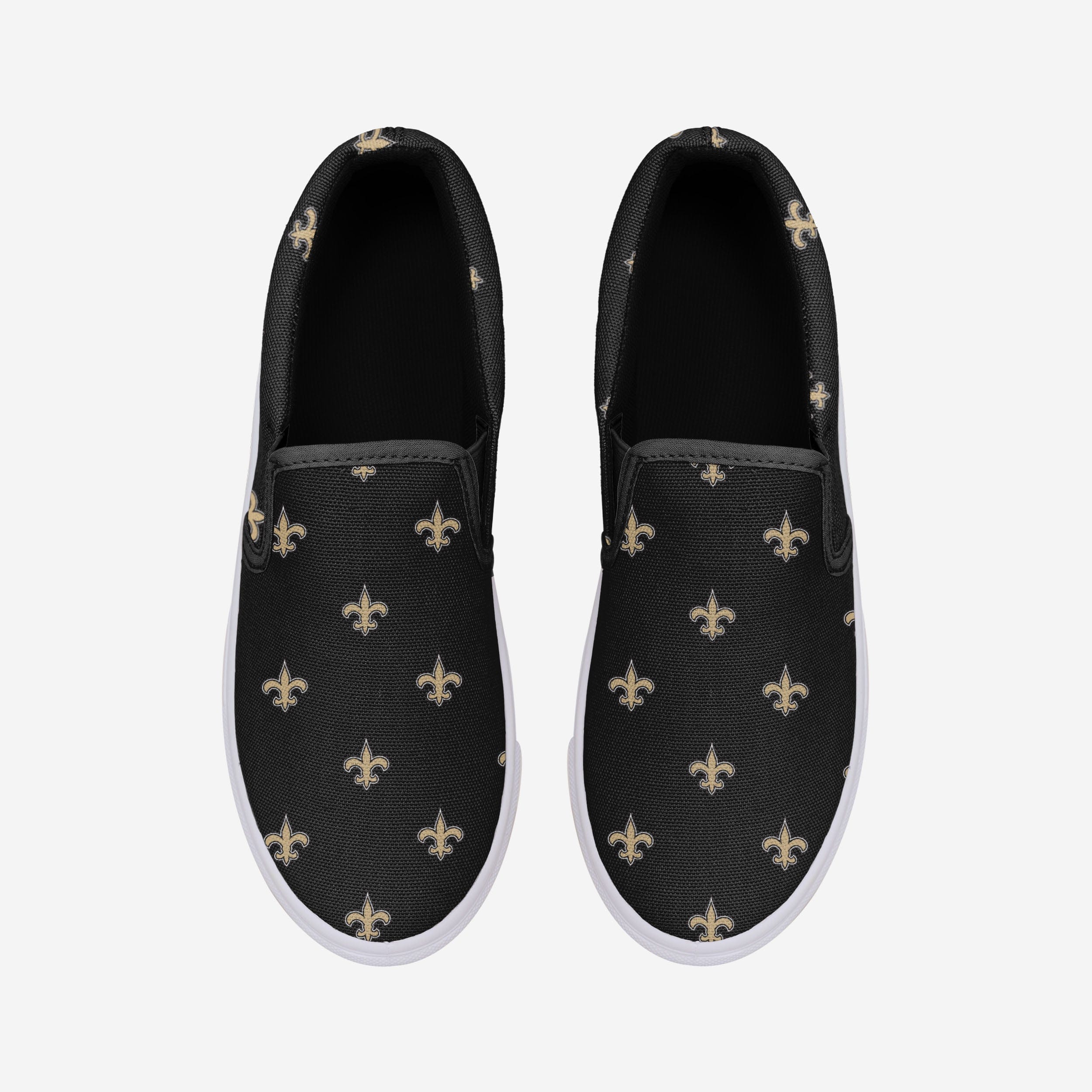 New Orleans Saints Womens Repeat Logo Slip On Canvas Shoe 4 New Orleans Saints Womens Repeat Logo Slip On Canvas Shoe