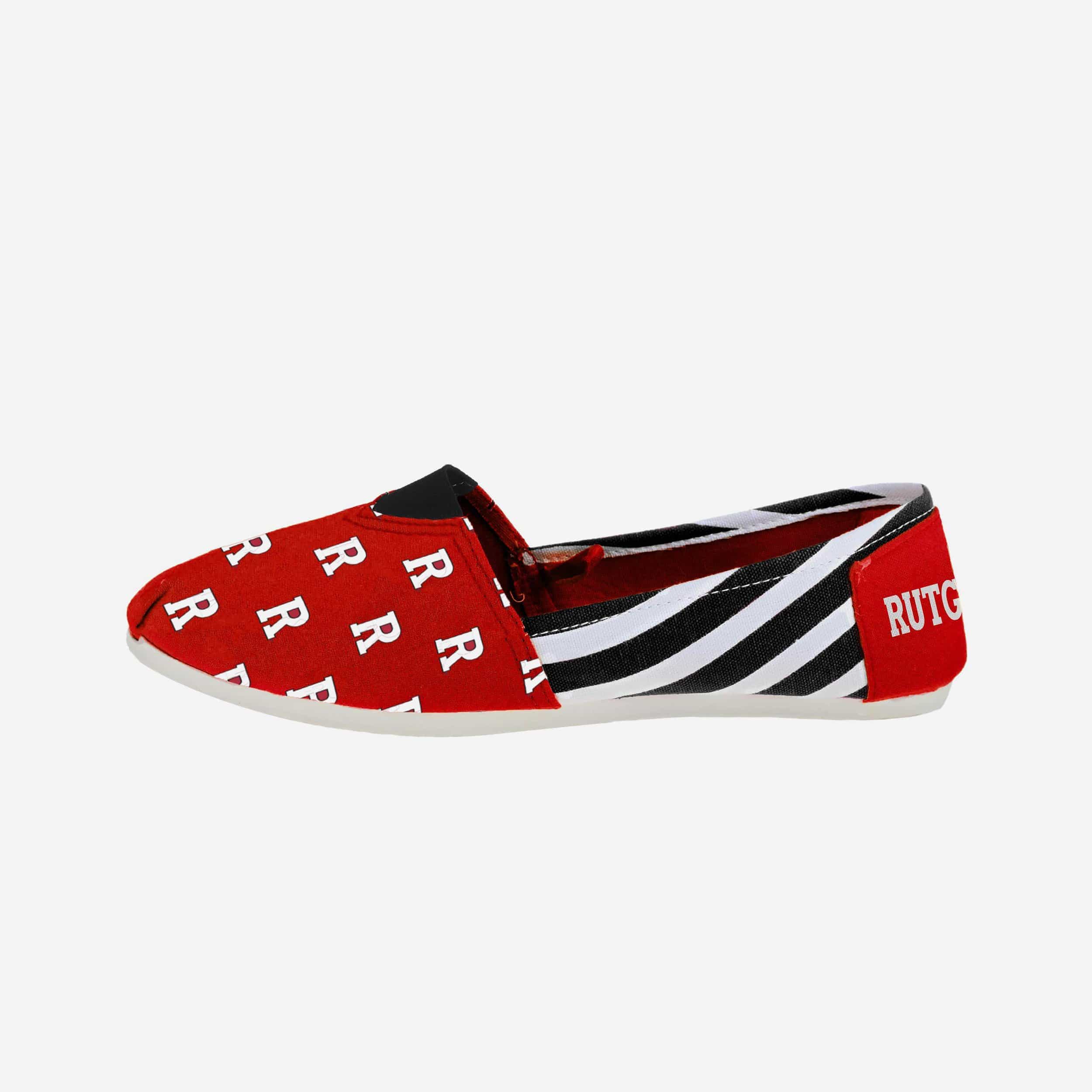 Rutgers Scarlet Knights Womens Stripe Canvas Shoe