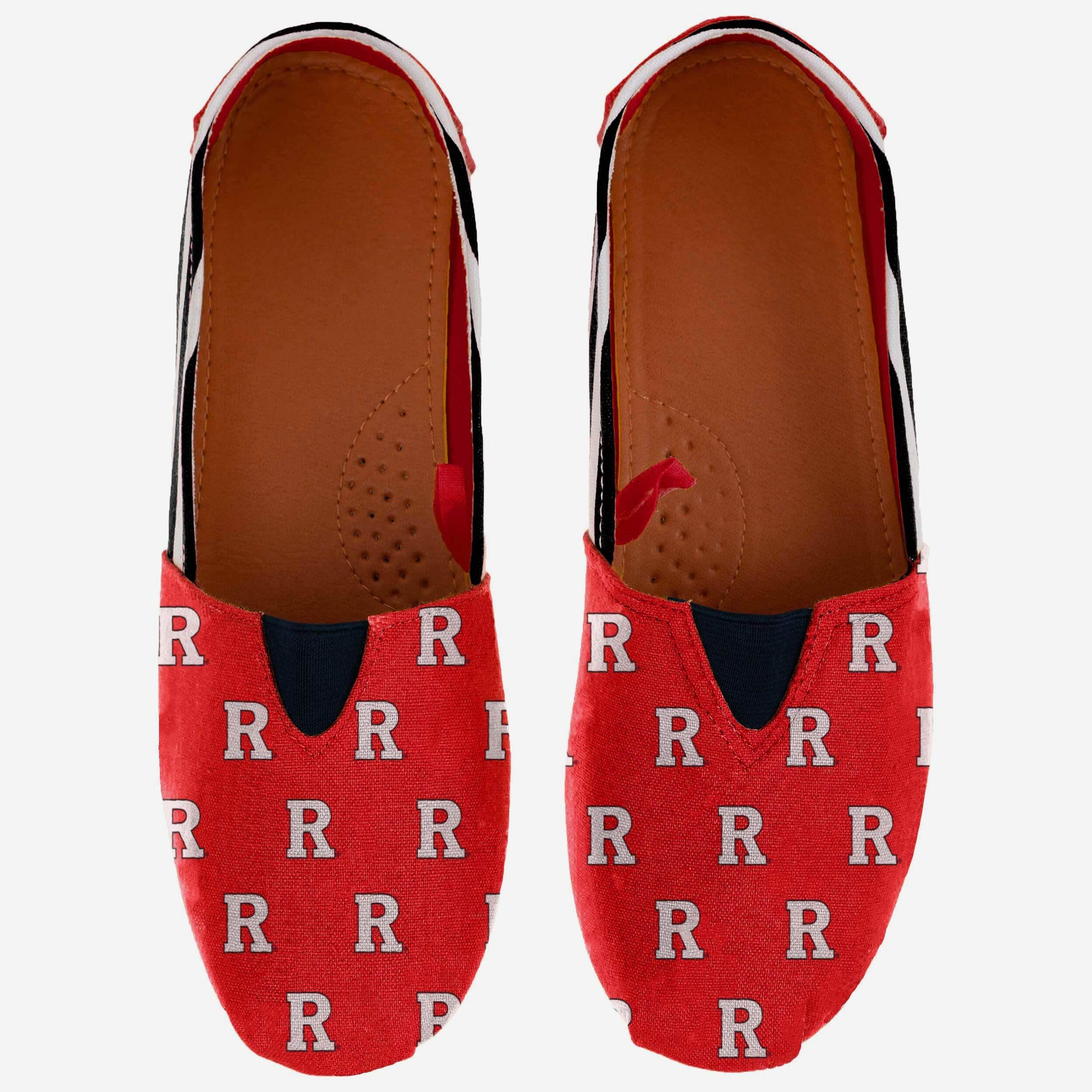 Rutgers Scarlet Knights Womens Stripe Canvas Shoe 2 Rutgers Scarlet Knights Womens Stripe Canvas Shoe