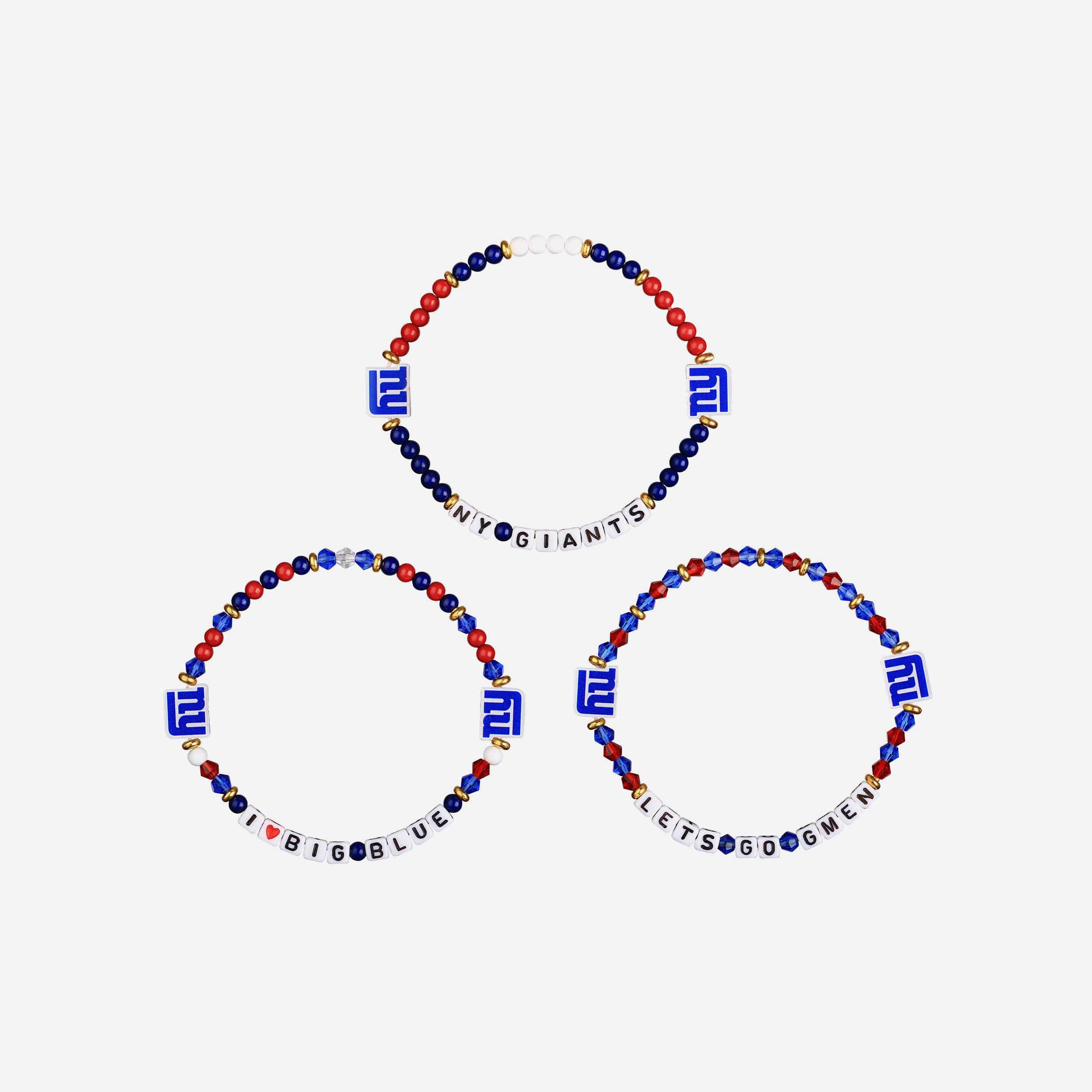 New York Giants 3 Pack Friendship Bracelet 3 New York Giants 3 Pack Friendship Bracelet