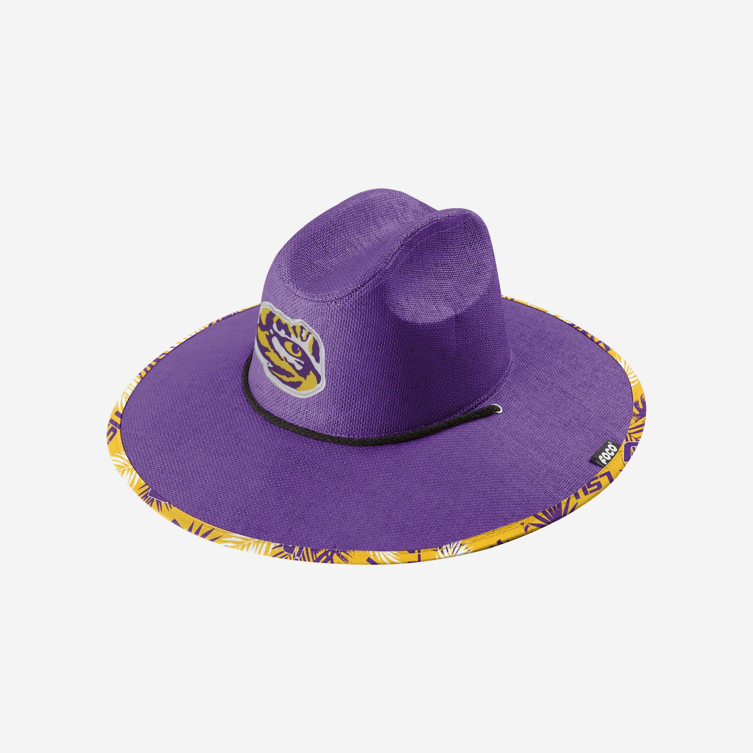 LSU Tigers Team Color Straw Hat 3 LSU Tigers Team Color Straw Hat