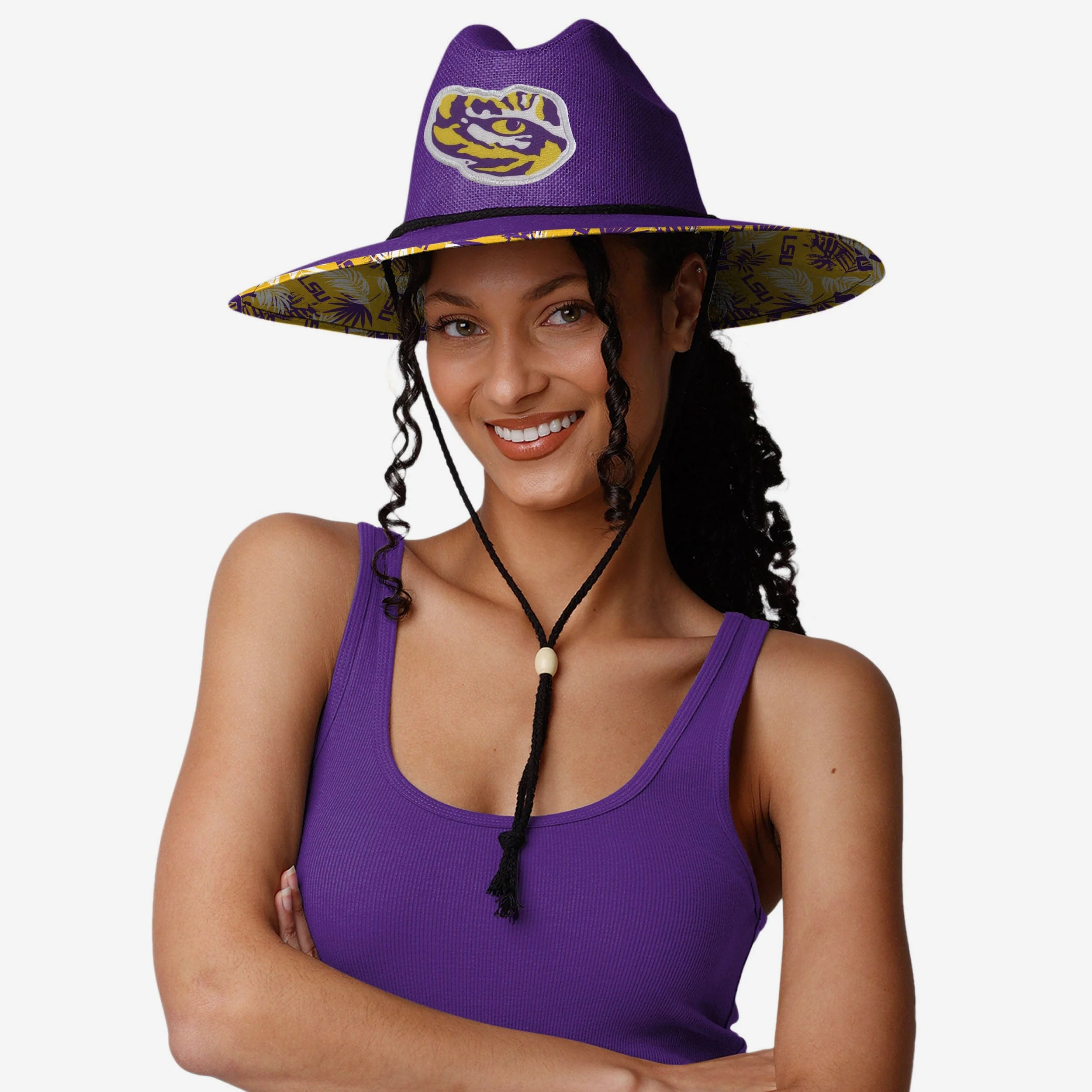 LSU Tigers Team Color Straw Hat 4 LSU Tigers Team Color Straw Hat