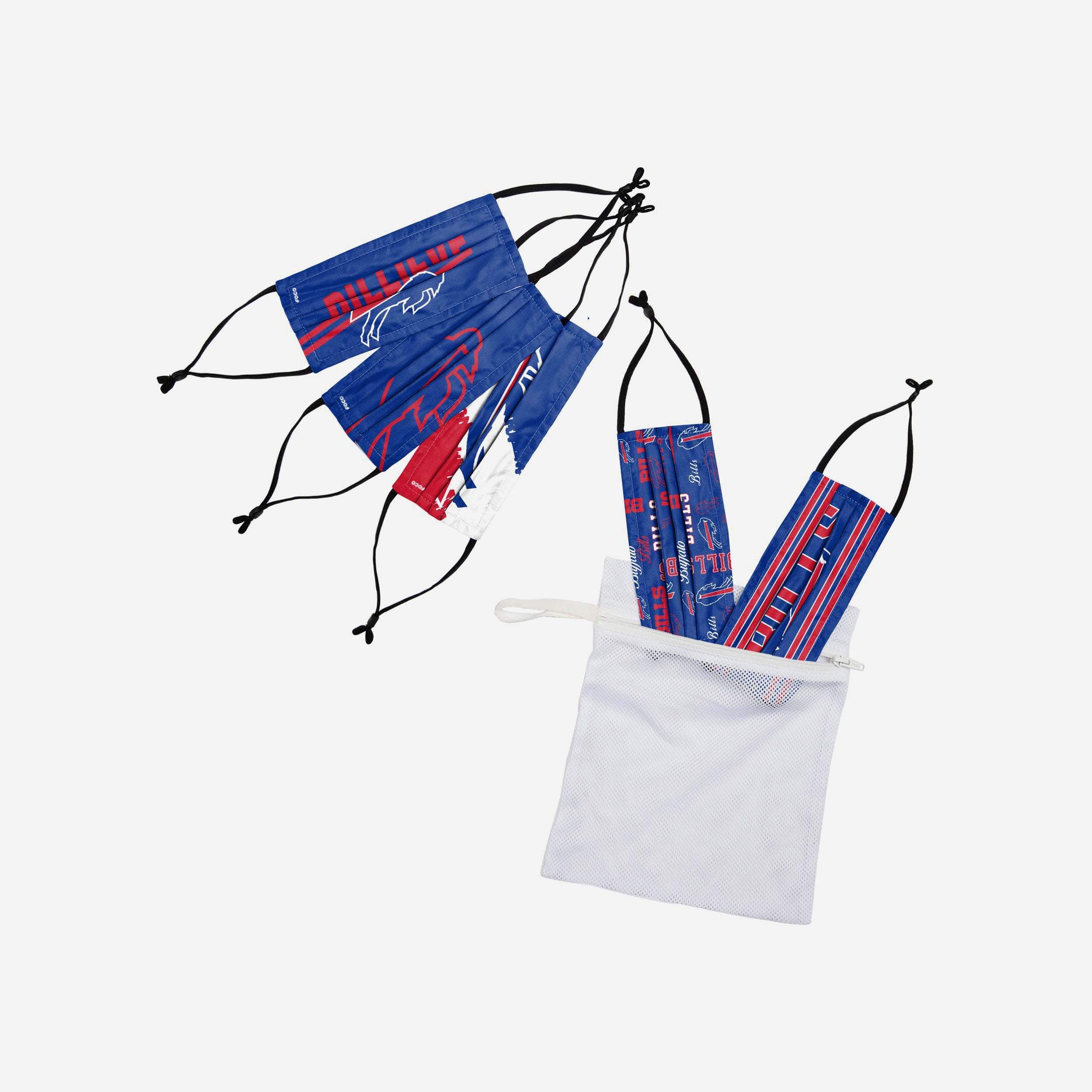 Buffalo Bills Youth Rising Stars Adjustable 5 Pack Face Cover 2 Buffalo Bills Youth Rising Stars Adjustable 5 Pack Face Cover