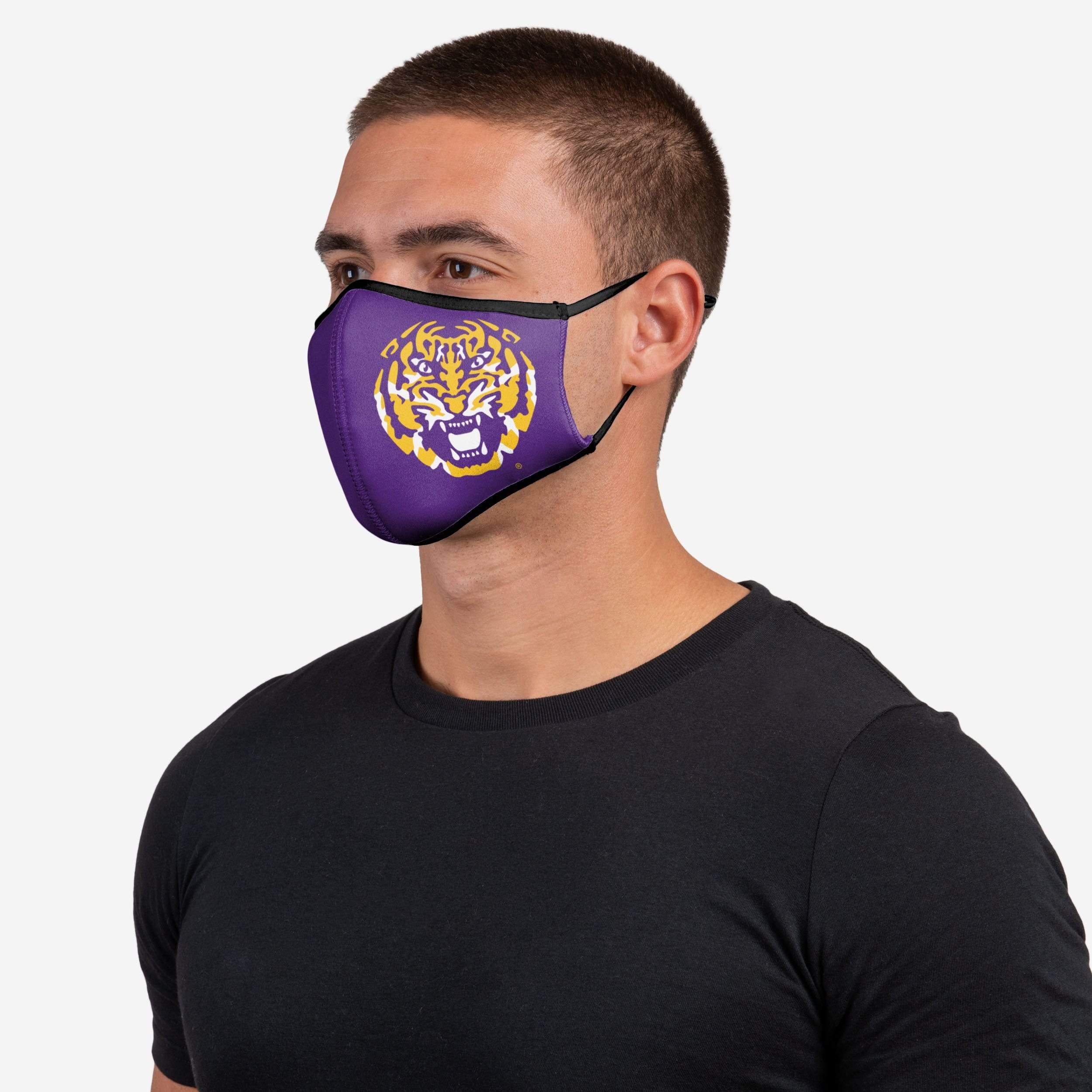 LSU Tigers On-Field Sideline Coach Sport Face Cover 2 LSU Tigers On-Field Sideline Coach Sport Face Cover