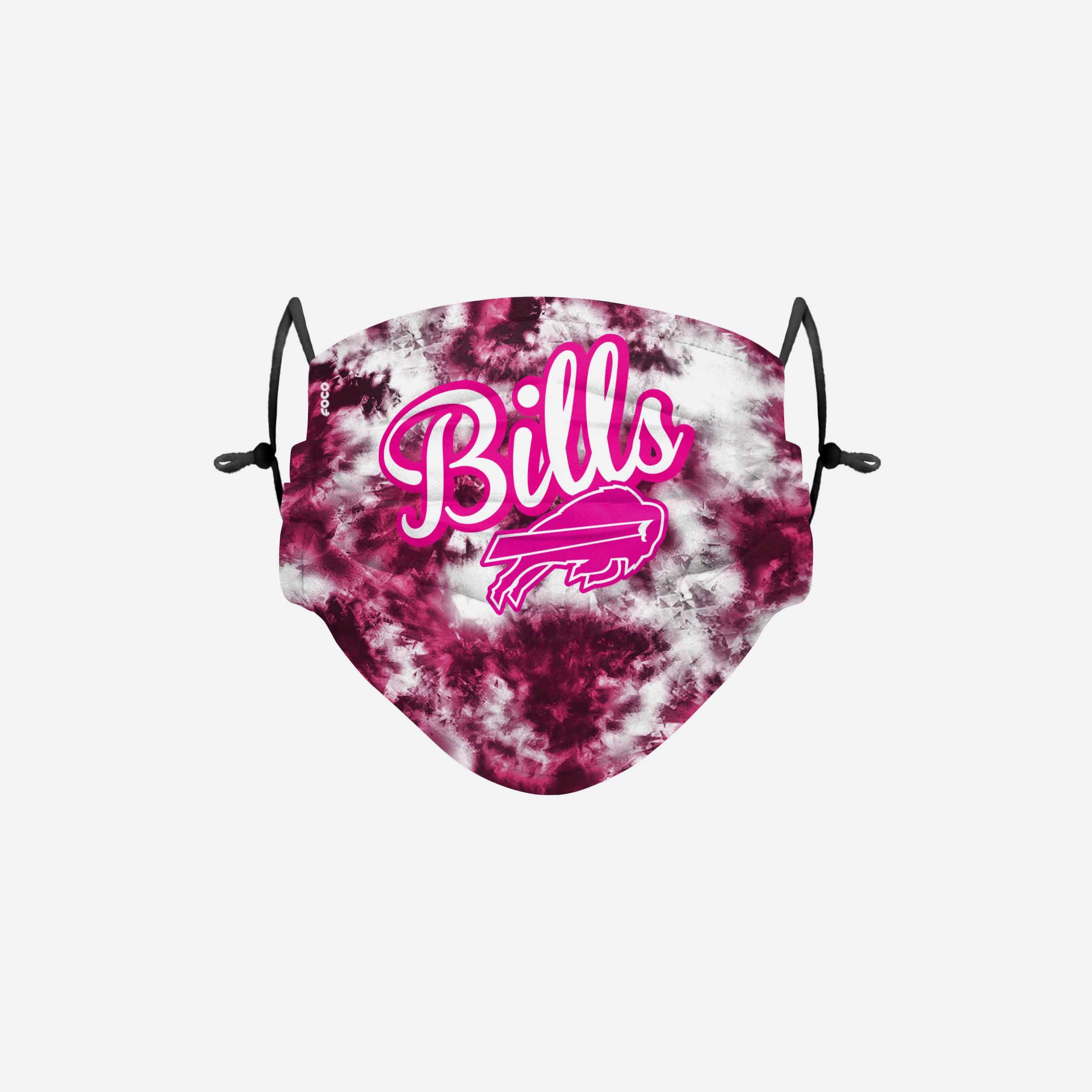Buffalo Bills Pink Tie-Dye Adjustable Face Cover 1 Buffalo Bills Pink Tie-Dye Adjustable Face Cover