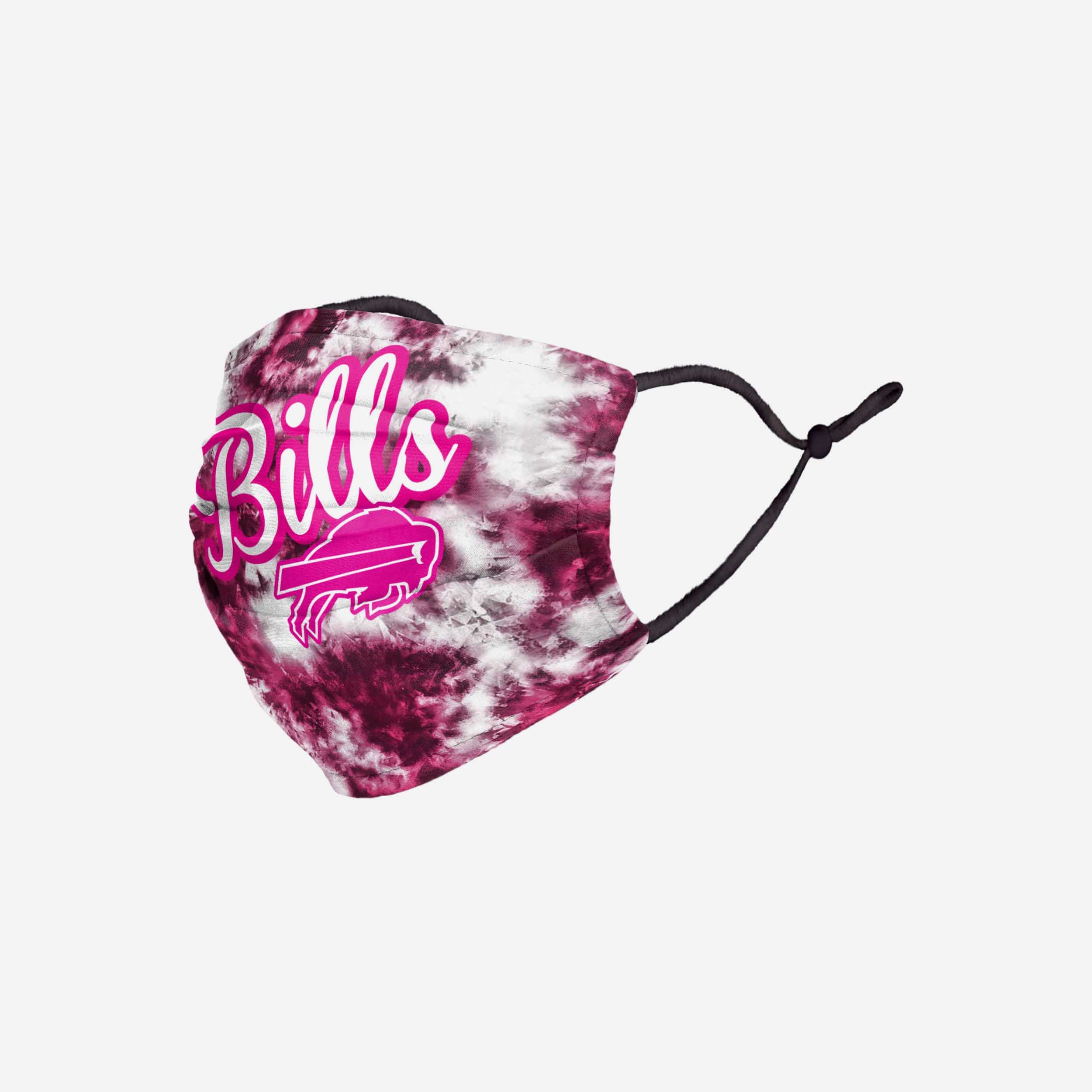 Buffalo Bills Pink Tie-Dye Adjustable Face Cover 2 Buffalo Bills Pink Tie-Dye Adjustable Face Cover