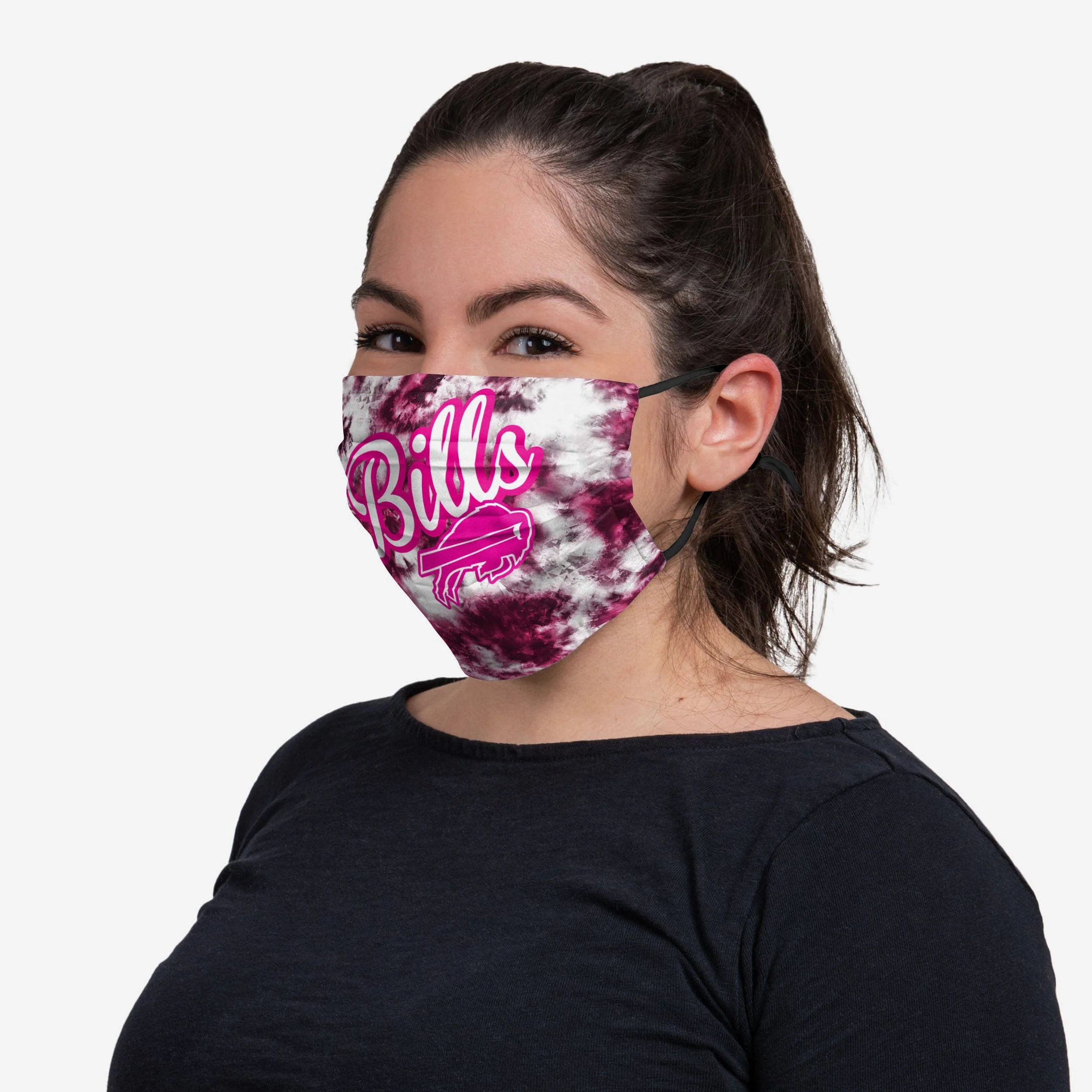 Buffalo Bills Pink Tie-Dye Adjustable Face Cover 3 Buffalo Bills Pink Tie-Dye Adjustable Face Cover