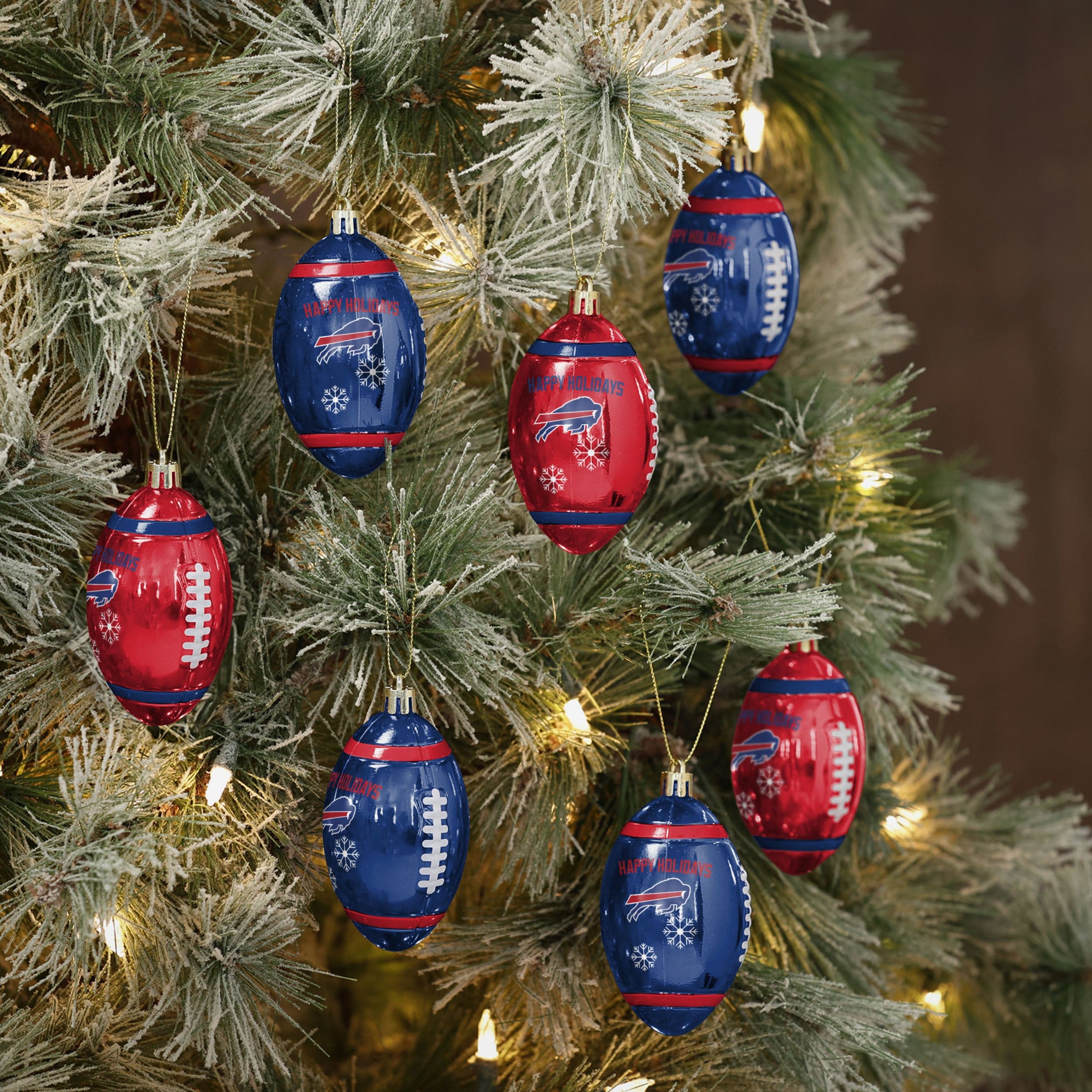Buffalo Bills 12 Pack Football Ornament Set 2 Buffalo Bills 12 Pack Football Ornament Set