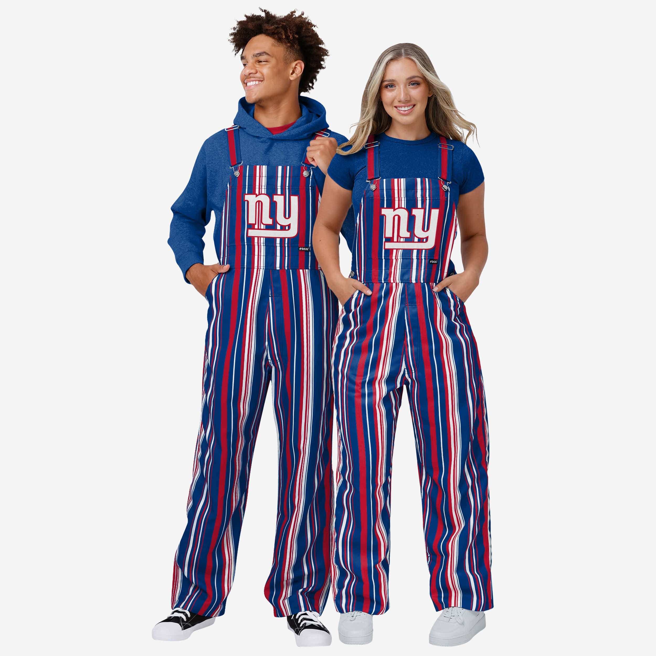 New York Giants Womens Hyper Stripe Bib Overalls 3 New York Giants Womens Hyper Stripe Bib Overalls