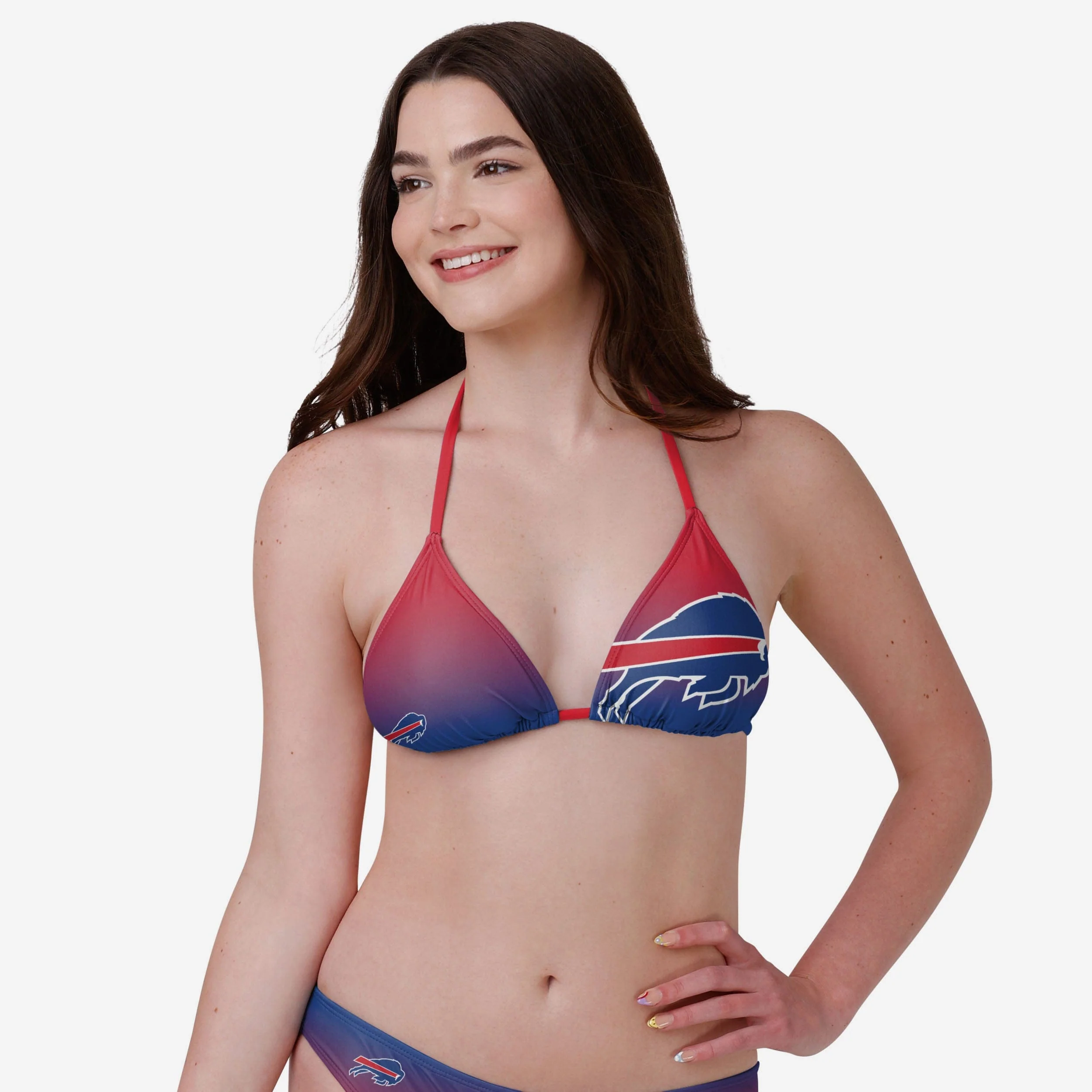Buffalo Bills Womens Gradient Big Logo Bikini Top 1 Buffalo Bills Womens Gradient Big Logo Bikini Top