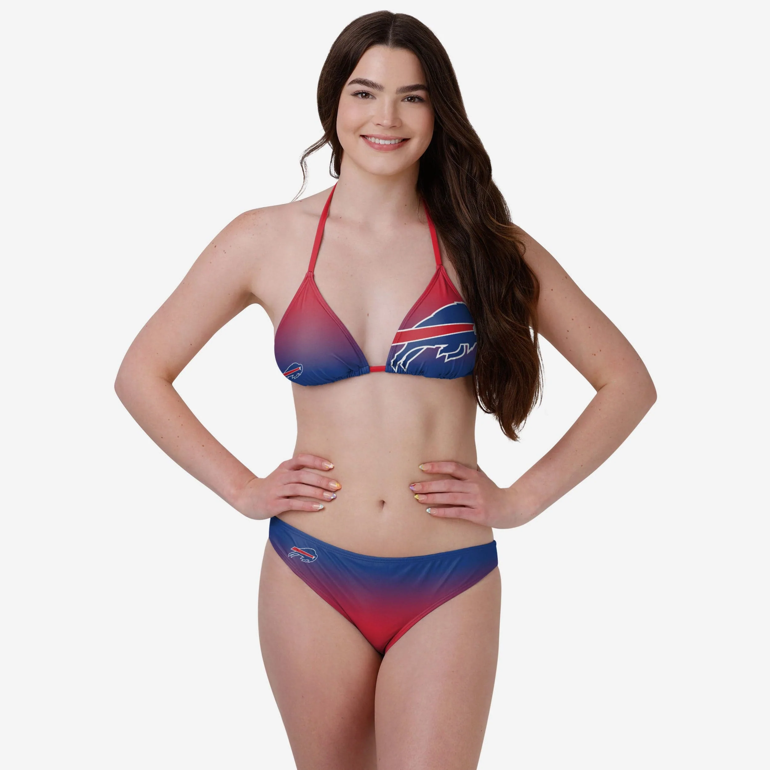 Buffalo Bills Womens Gradient Big Logo Bikini Top 4 Buffalo Bills Womens Gradient Big Logo Bikini Top