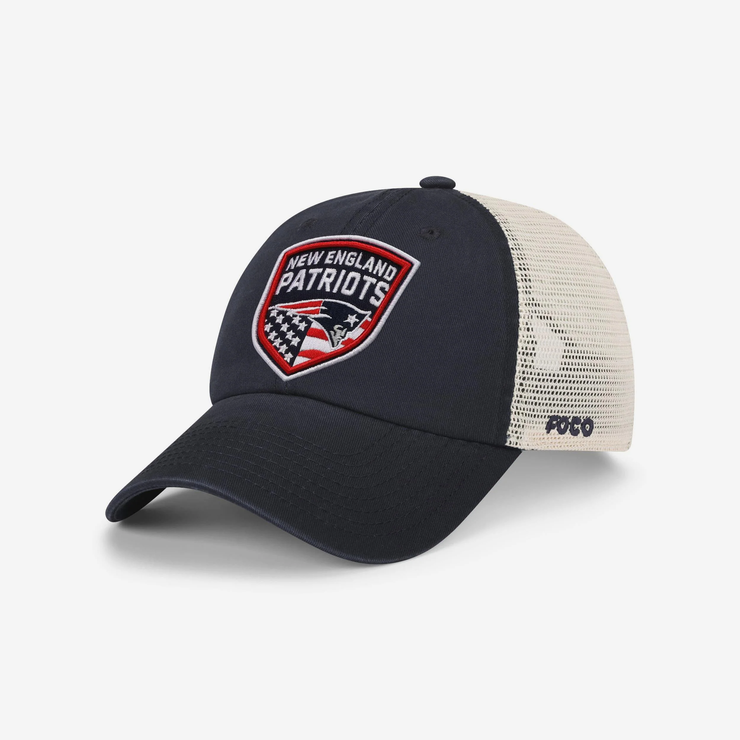 New England Patriots Americana Patch Casual Trucker Cap