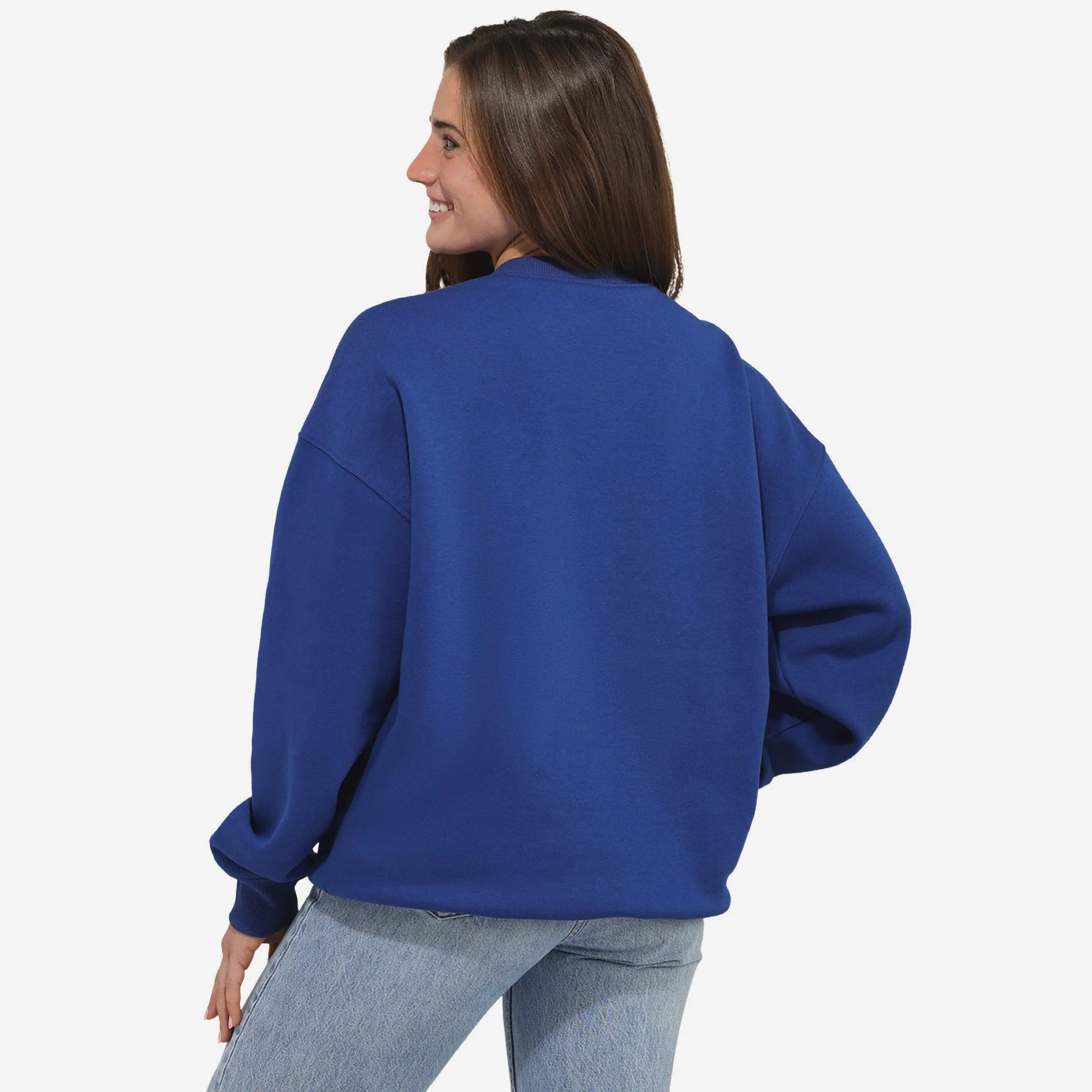 Buffalo Bills Womens Rhinestone Logo Oversized Holiday Crew Neck Sweatshirt 2 Buffalo Bills Womens Rhinestone Logo Oversized Holiday Crew Neck Sweatshirt