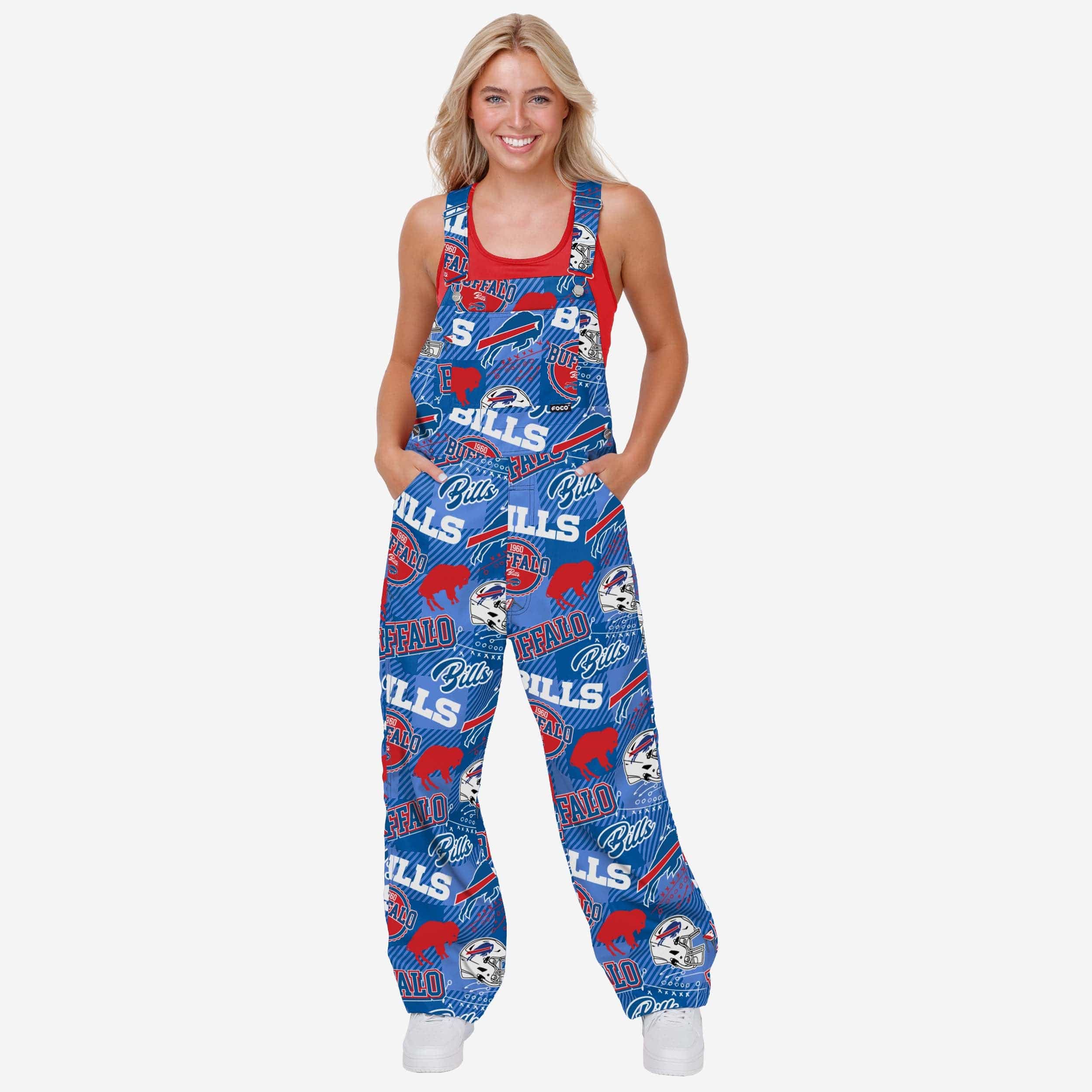 Buffalo Bills Womens Historic Print Bib Overalls 1 Buffalo Bills Womens Historic Print Bib Overalls