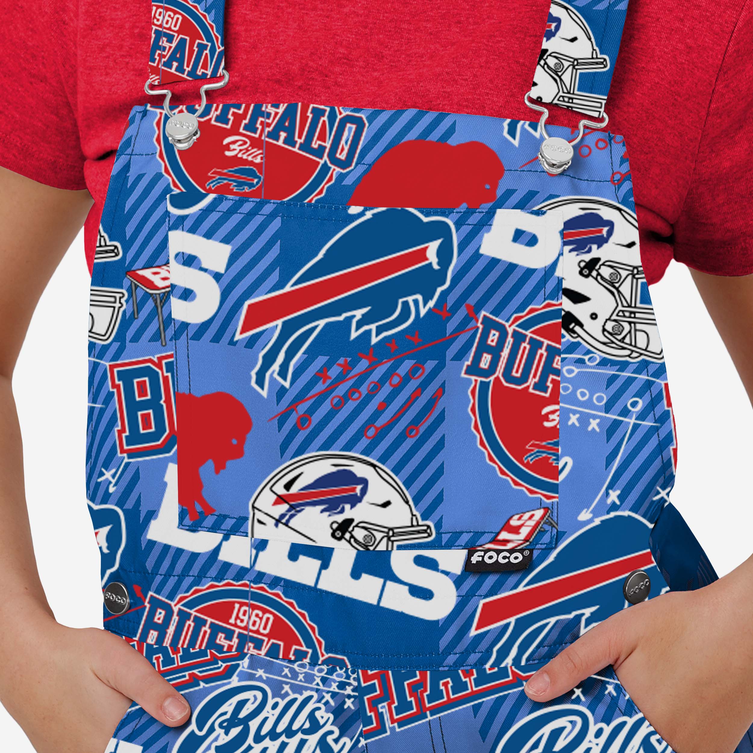 Buffalo Bills Womens Historic Print Bib Overalls 4 Buffalo Bills Womens Historic Print Bib Overalls
