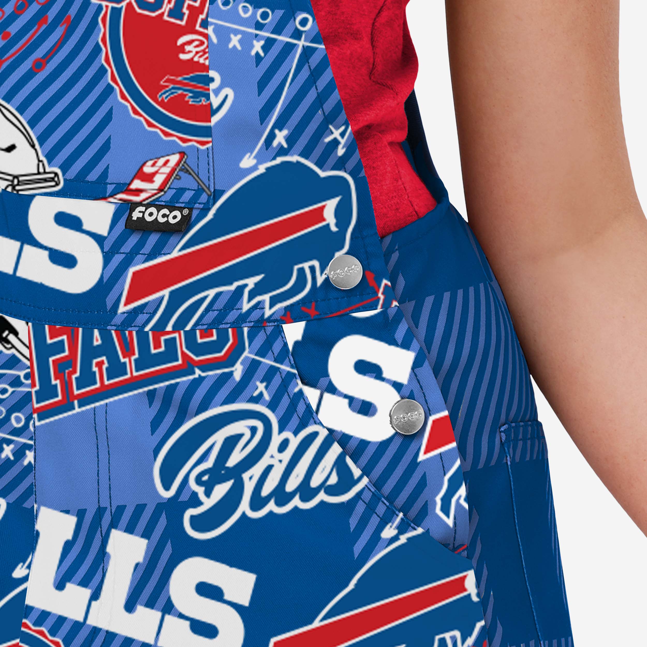 Buffalo Bills Womens Historic Print Bib Overalls 5 Buffalo Bills Womens Historic Print Bib Overalls