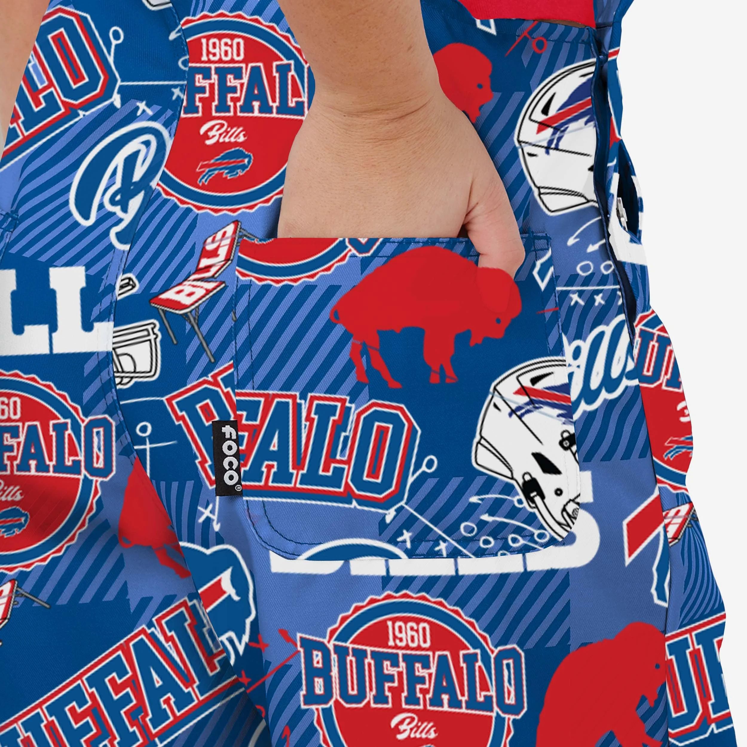 Buffalo Bills Womens Historic Print Bib Overalls 6 Buffalo Bills Womens Historic Print Bib Overalls