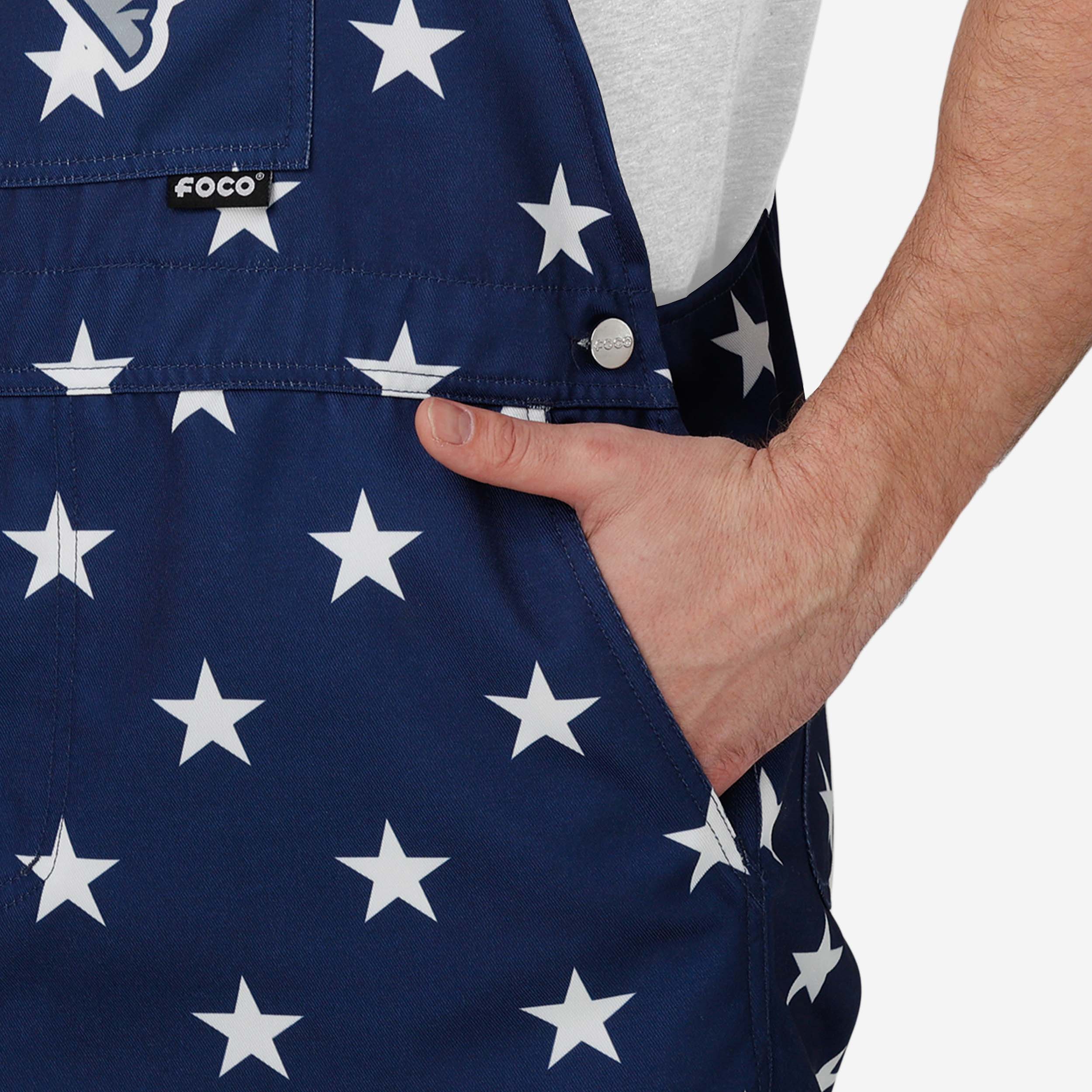 New England Patriots Mens Thematic Bib Shortalls 4 New England Patriots Mens Thematic Bib Shortalls