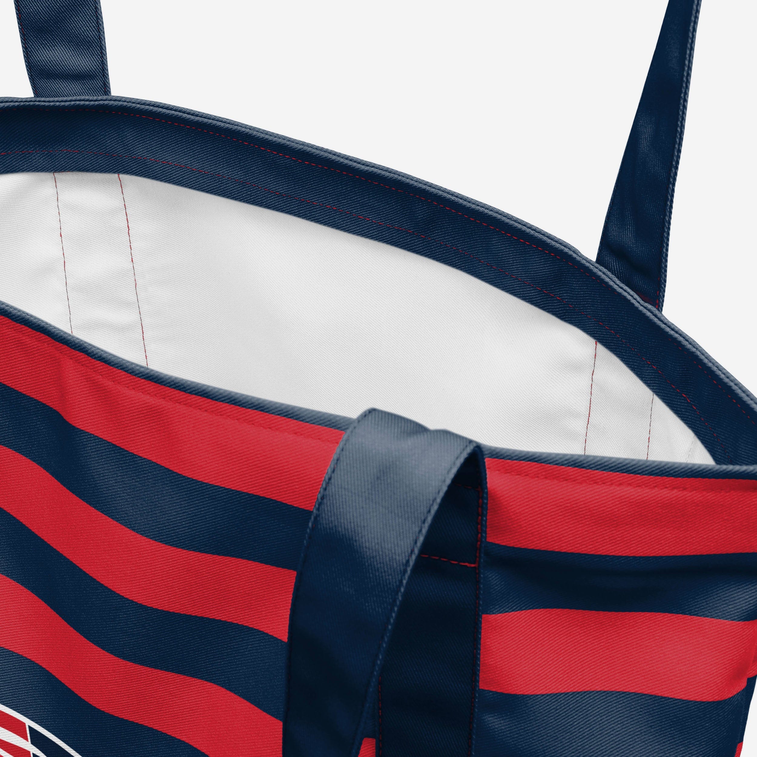 New England Patriots Team Stripe Canvas Tote Bag 4 New England Patriots Team Stripe Canvas Tote Bag