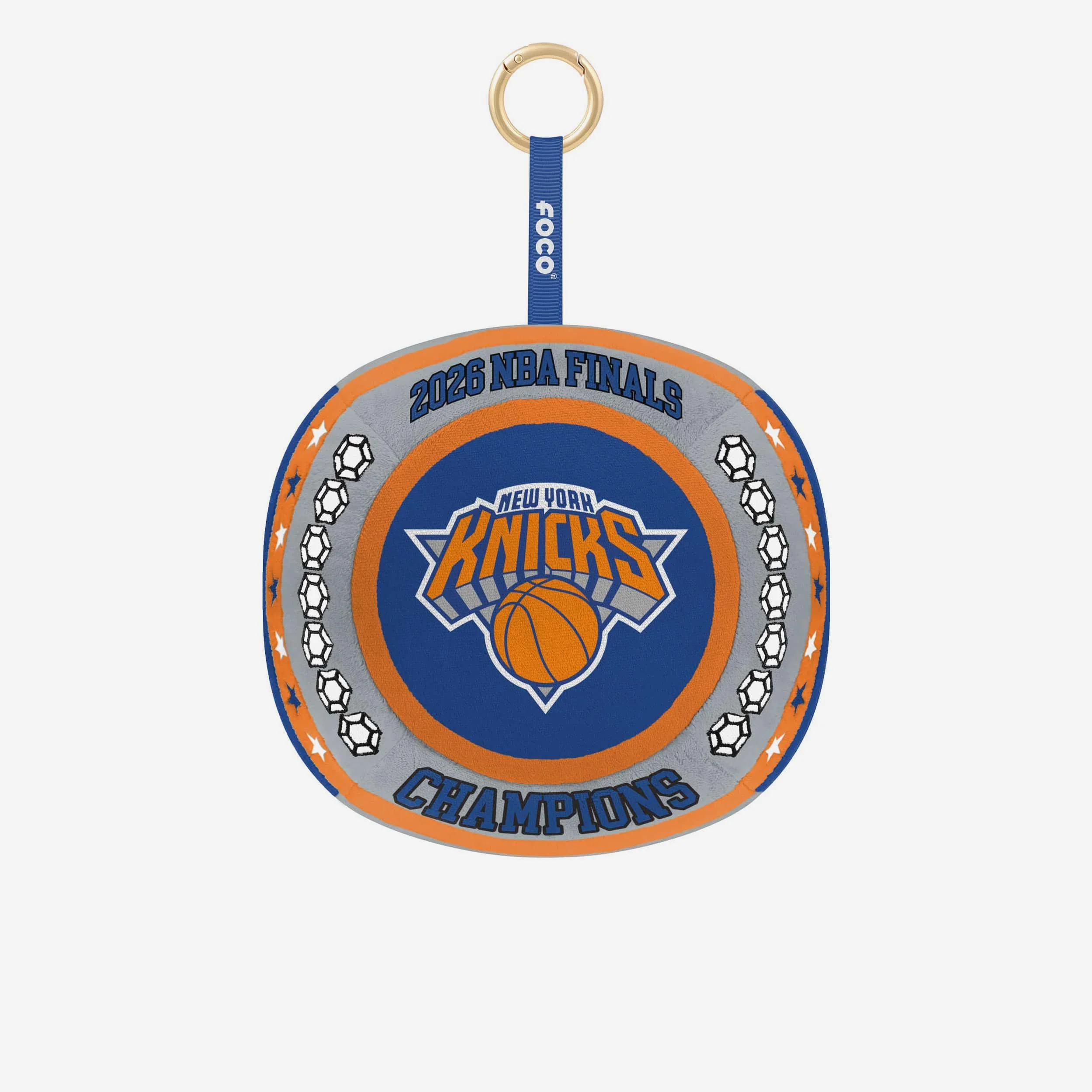 New York Knicks 2026 NBA Champions Ring Bag Charm Keychain