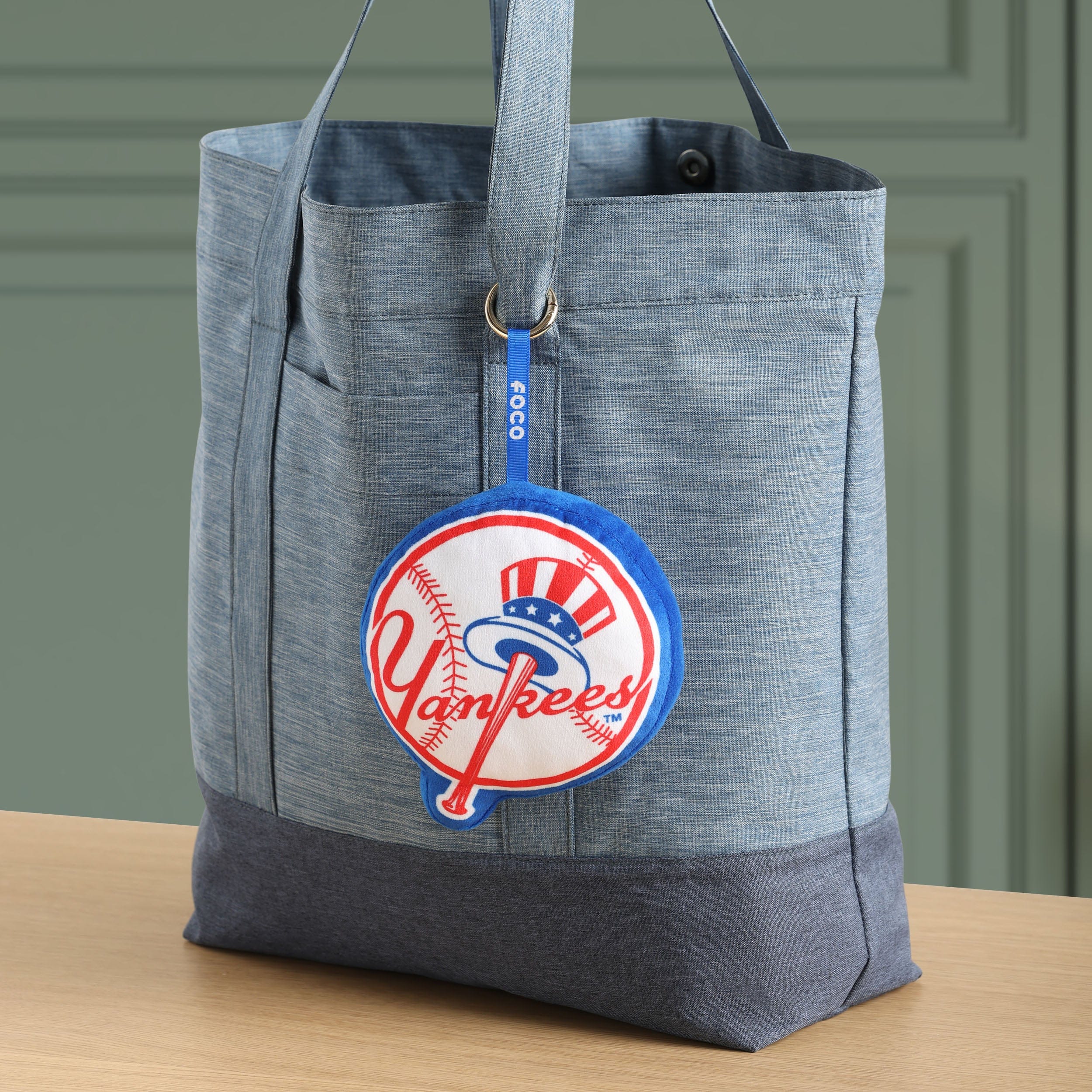 New York Yankees Plush Team Logo Bag Charm Keychain 2 New York Yankees Plush Team Logo Bag Charm Keychain