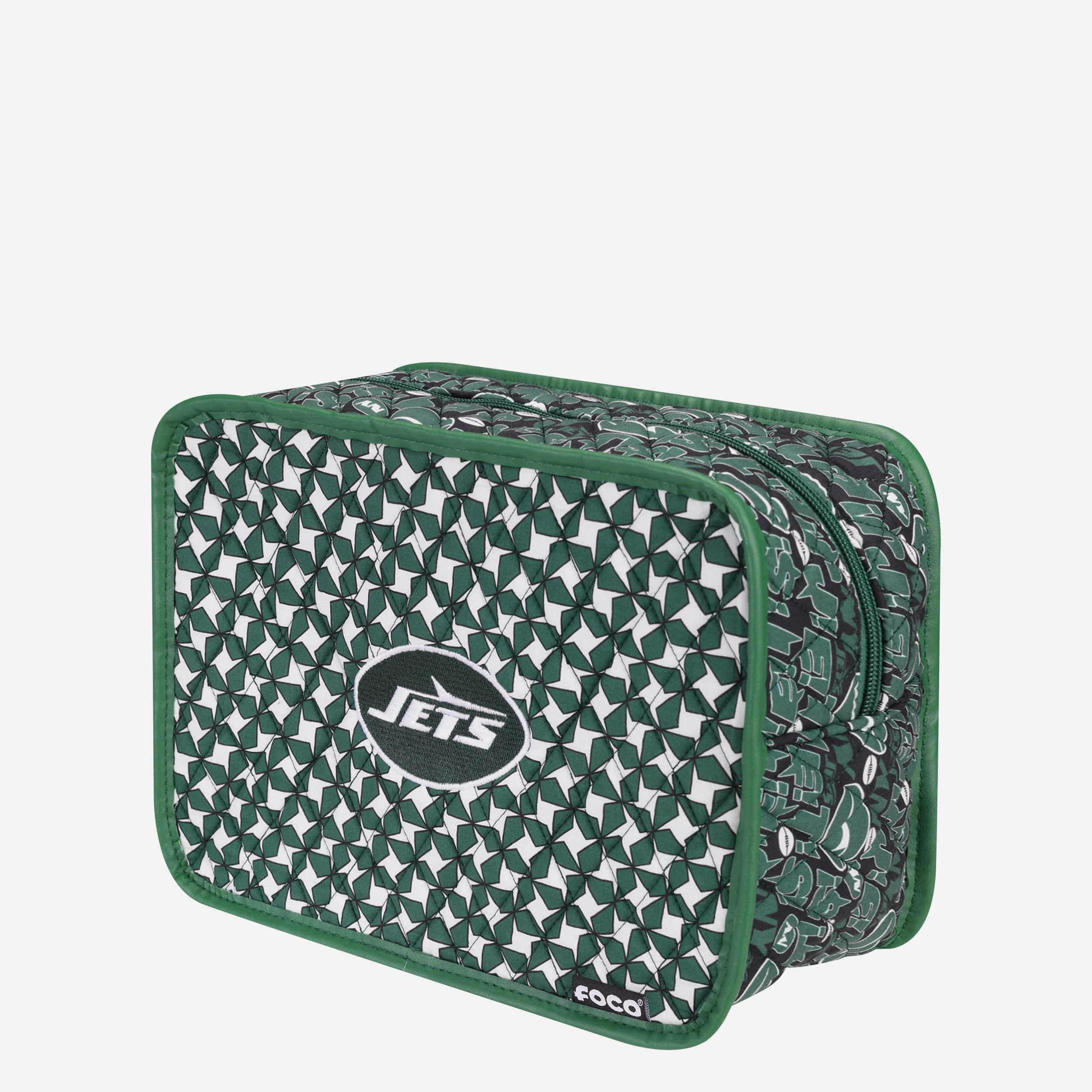 New York Jets Quilted Printed Cosmetic Bag