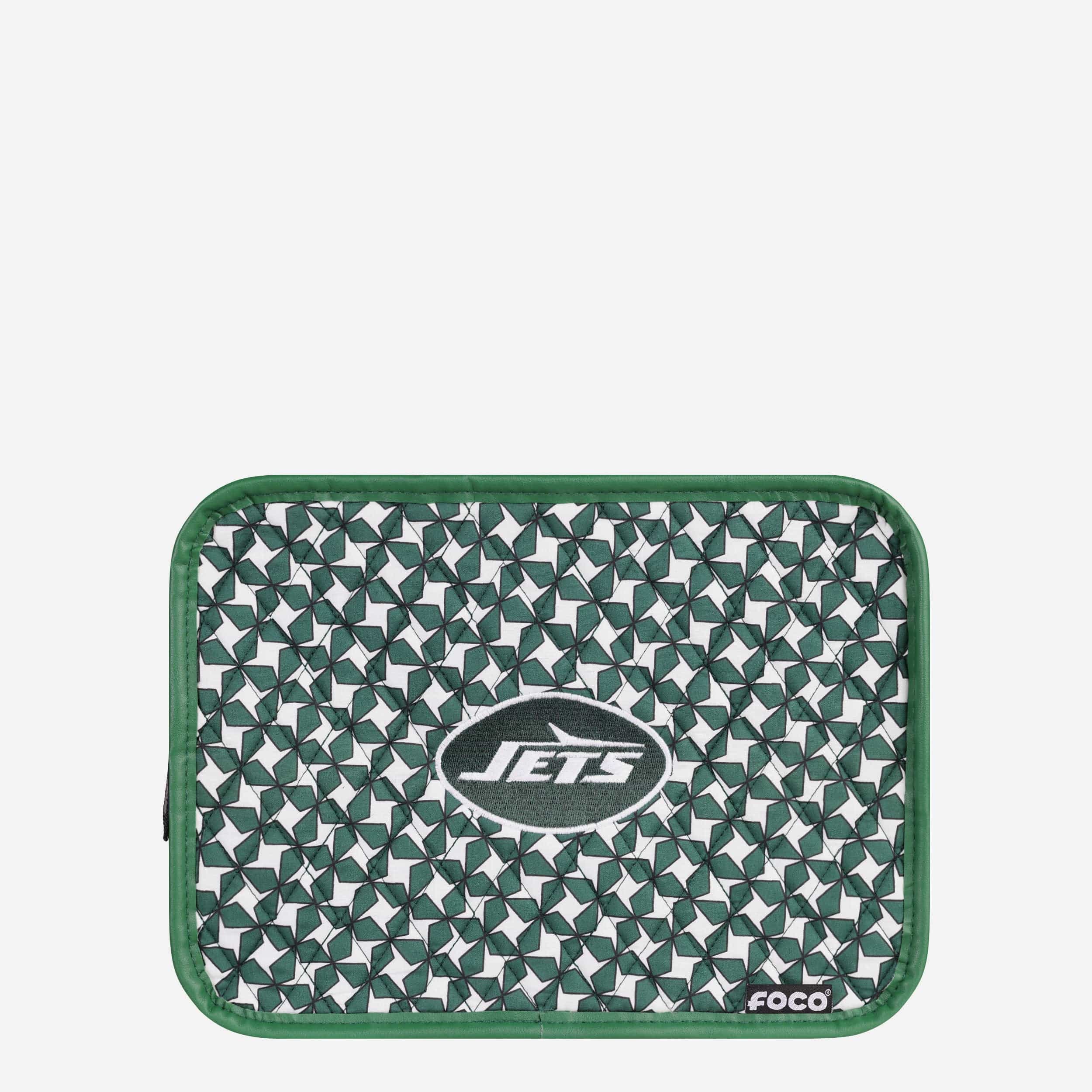 New York Jets Quilted Printed Cosmetic Bag 5 New York Jets Quilted Printed Cosmetic Bag