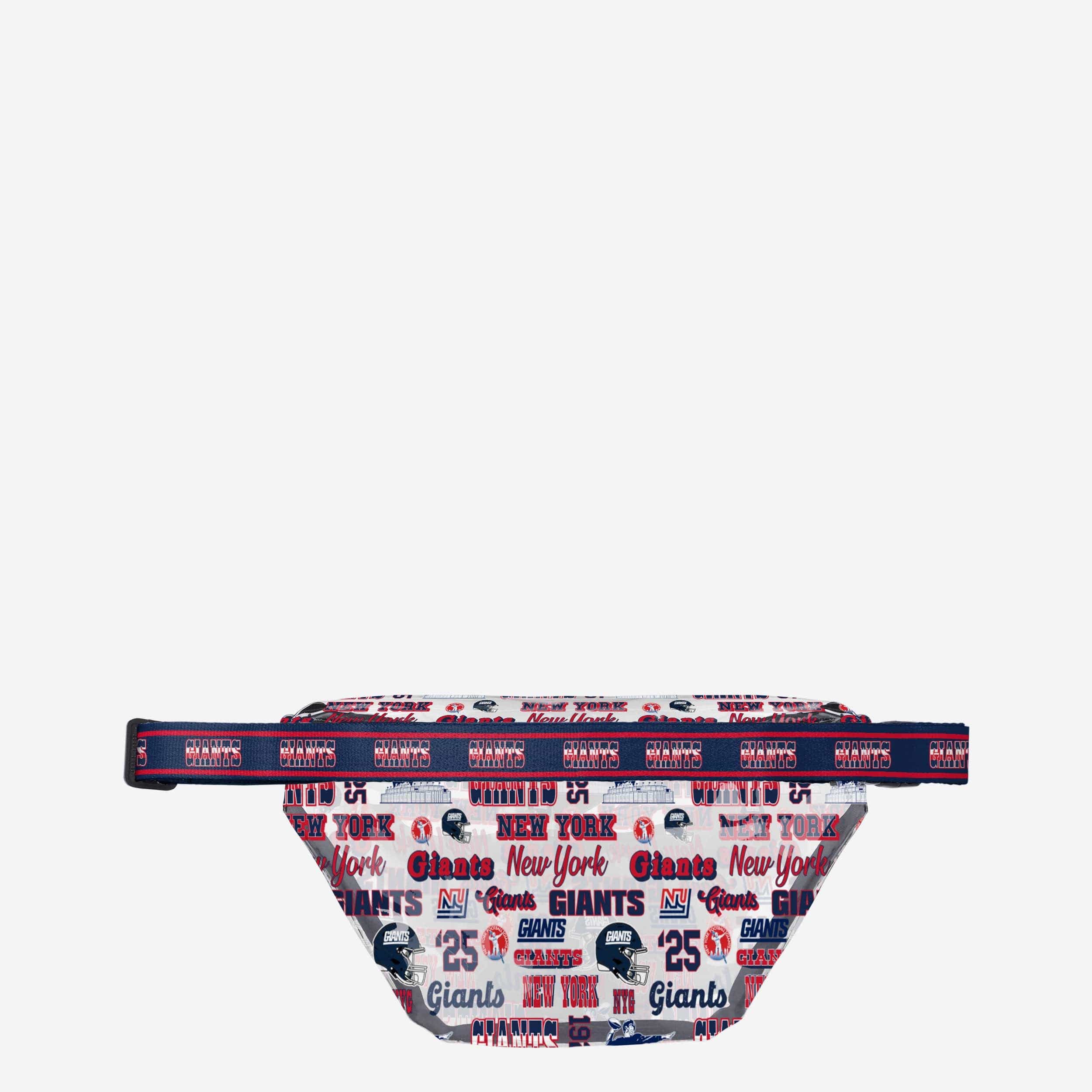 New York Giants Repeat Retro Print Clear Fanny Pack 3 New York Giants Repeat Retro Print Clear Fanny Pack