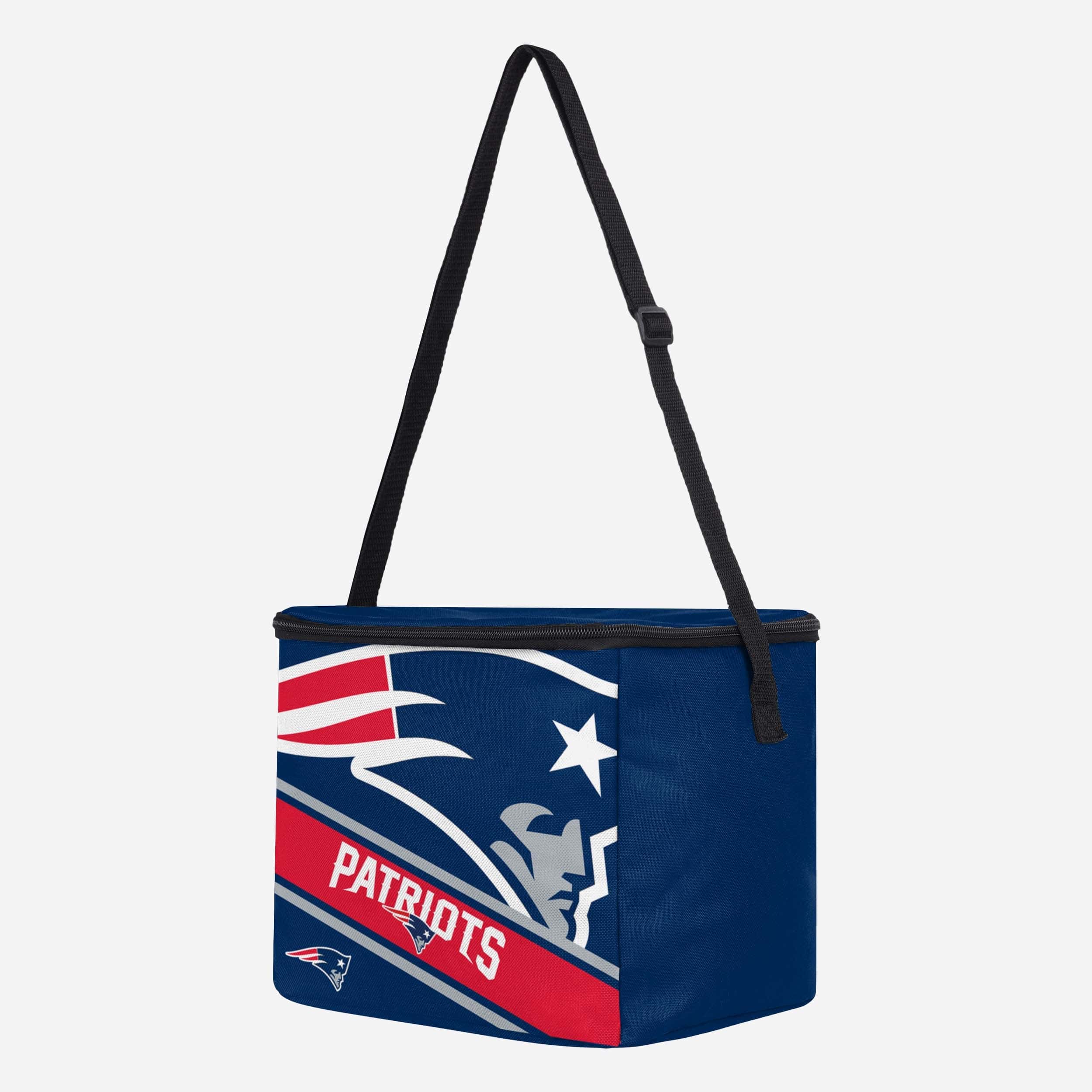 New England Patriots Big Logo Stripe 12 Pack Cooler 2 New England Patriots Big Logo Stripe 12 Pack Cooler