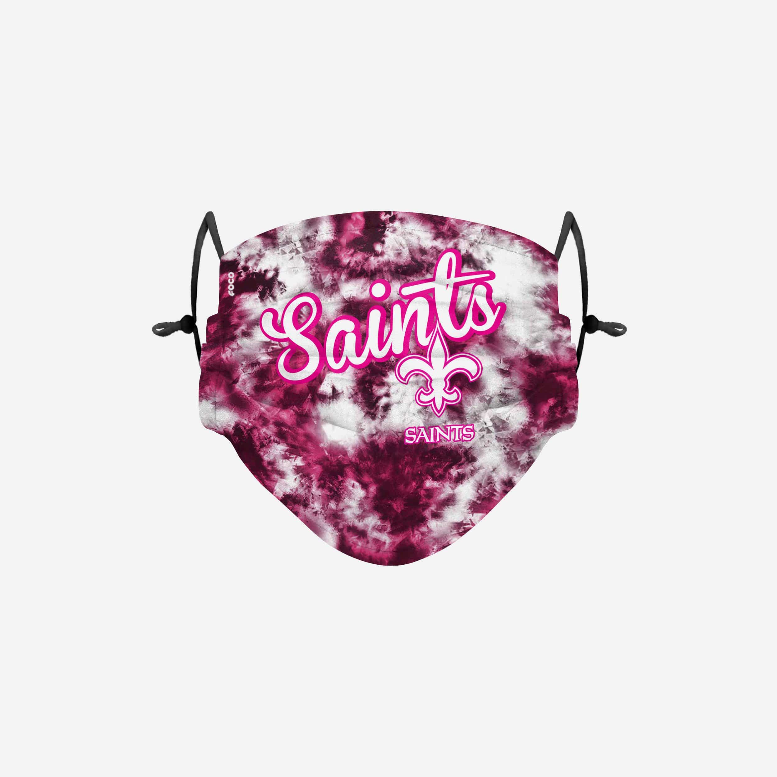 New Orleans Saints Pink Tie-Dye Adjustable Face Cover 1 New Orleans Saints Pink Tie-Dye Adjustable Face Cover