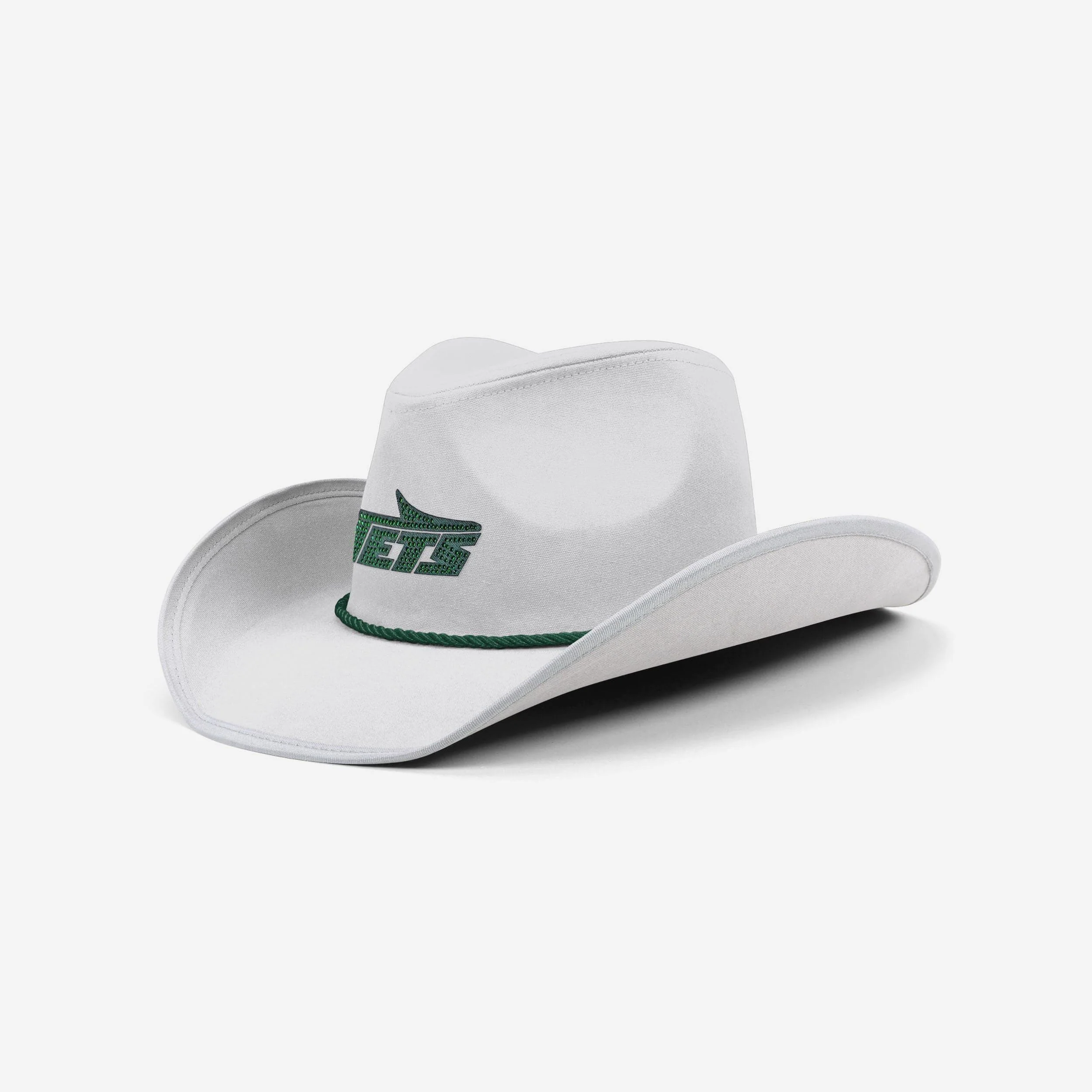 New York Jets White Rhinestone Logo Cowboy Hat