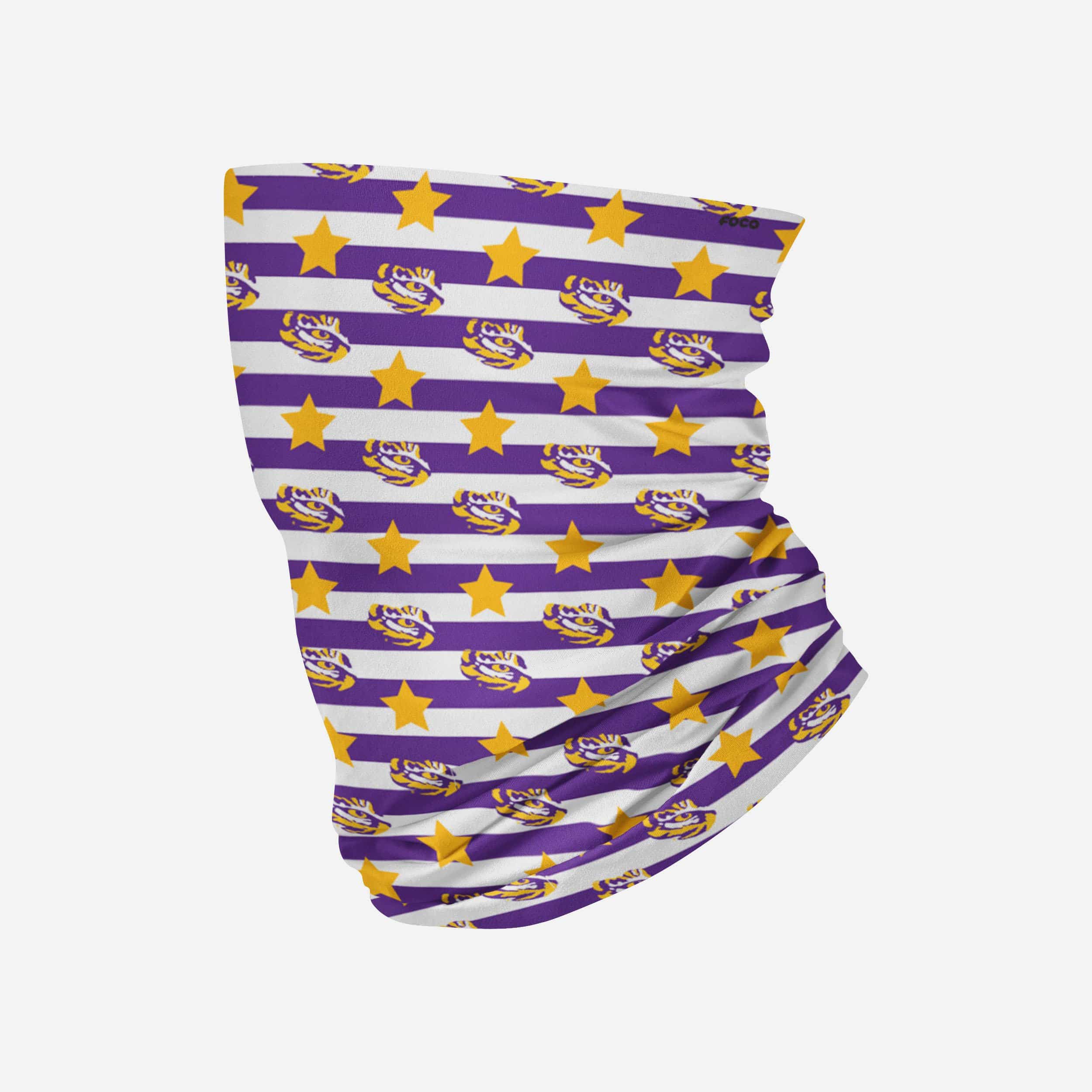 LSU Tigers Stars & Stripes Gaiter Scarf 1 LSU Tigers Stars & Stripes Gaiter Scarf