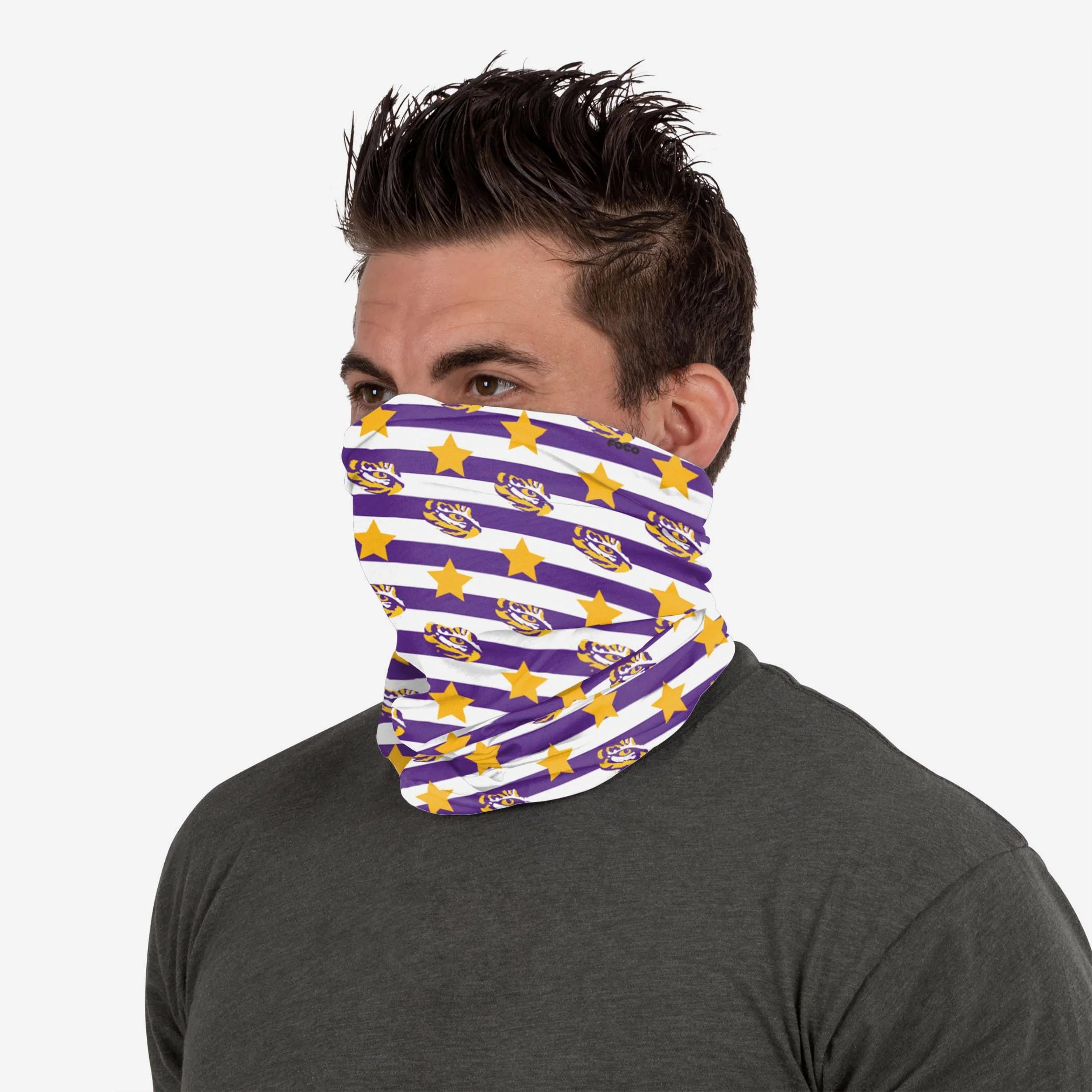 LSU Tigers Stars & Stripes Gaiter Scarf 4 LSU Tigers Stars & Stripes Gaiter Scarf