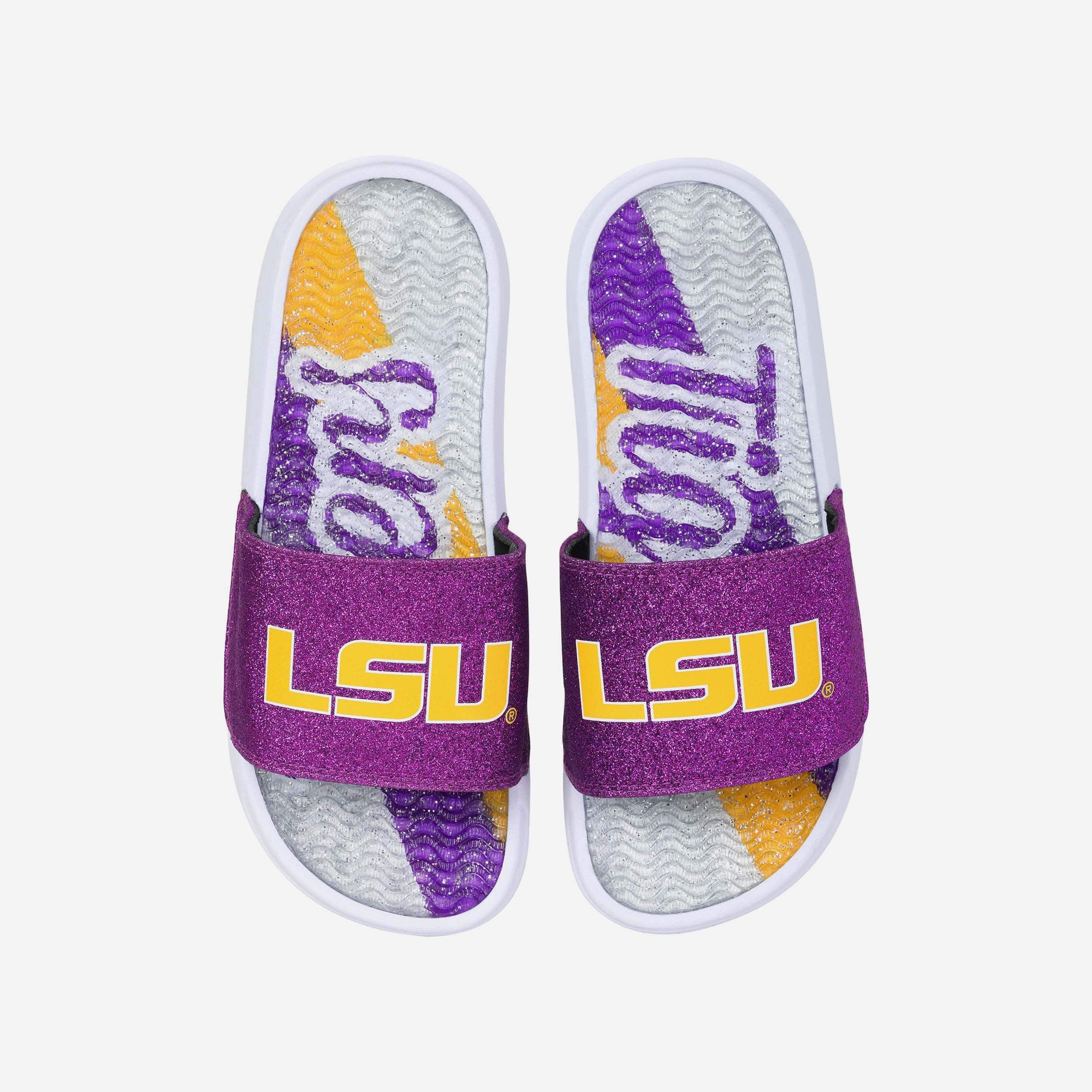 LSU Tigers Womens Glitter Gel Slide