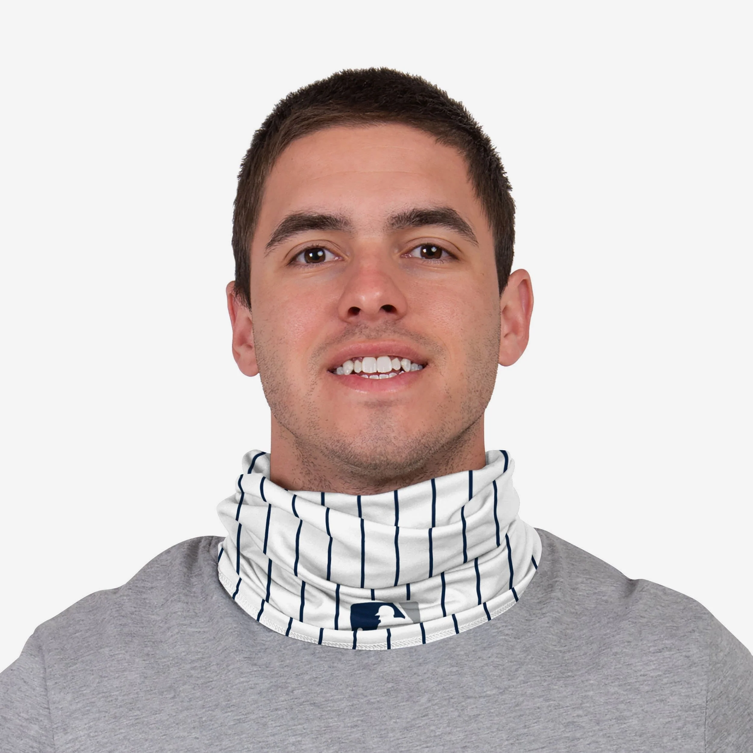 Masahiro Tanaka New York Yankees On-Field Gameday Pinstripe Stitched Gaiter Scarf 2 Masahiro Tanaka New York Yankees On-Field Gameday Pinstripe Stitched Gaiter Scarf