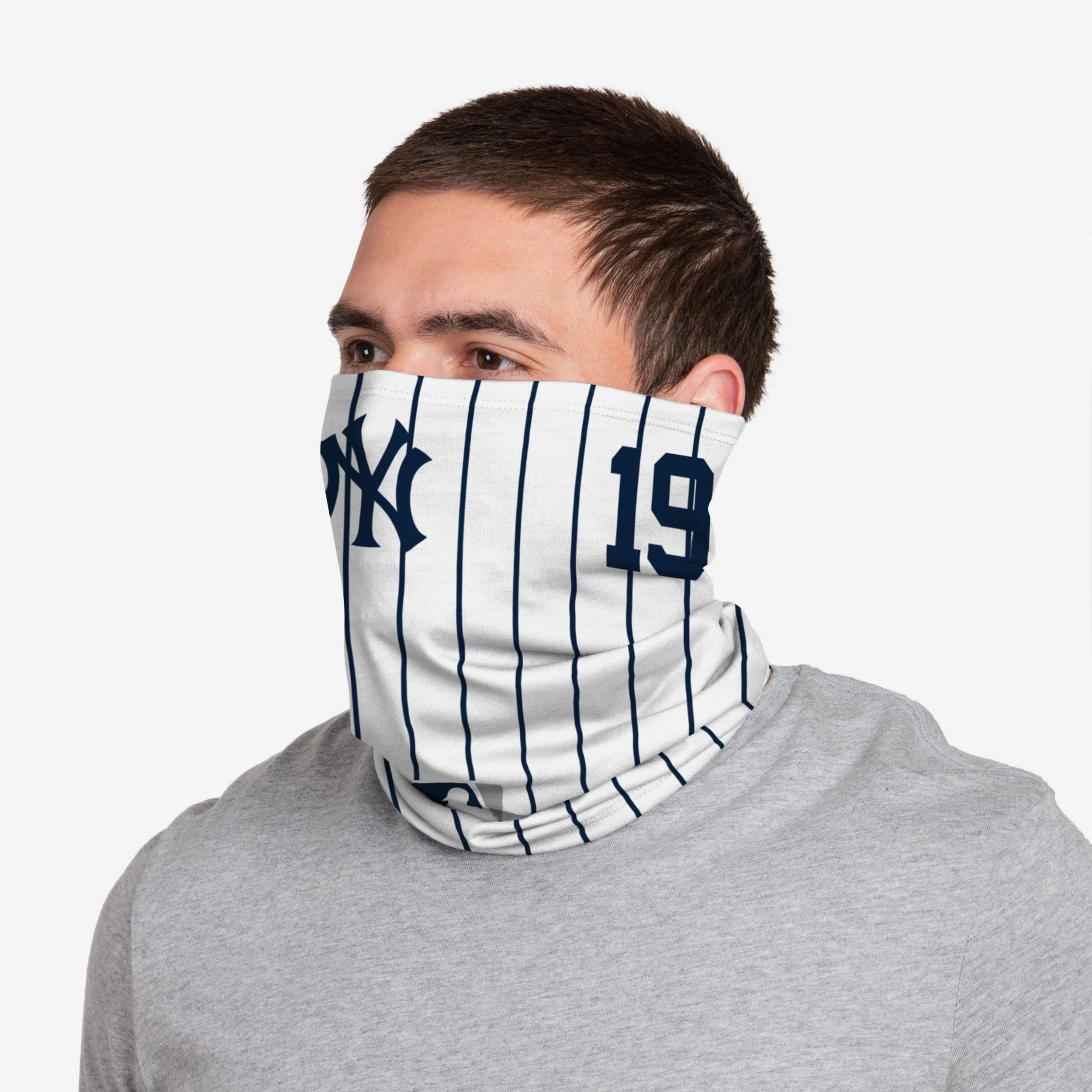 Masahiro Tanaka New York Yankees On-Field Gameday Pinstripe Stitched Gaiter Scarf 3 Masahiro Tanaka New York Yankees On-Field Gameday Pinstripe Stitched Gaiter Scarf