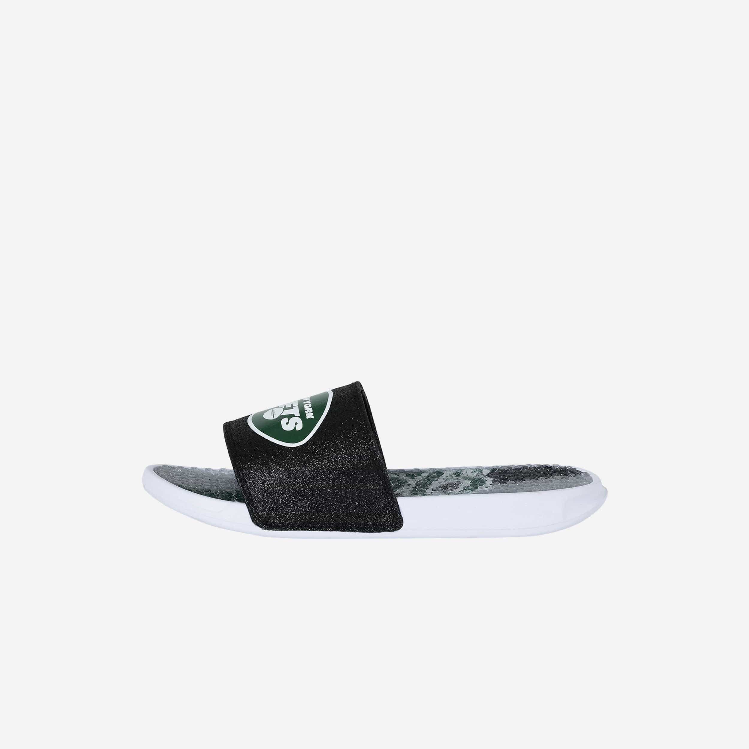 New York Jets Womens Glitter Gel Slide 5 New York Jets Womens Glitter Gel Slide