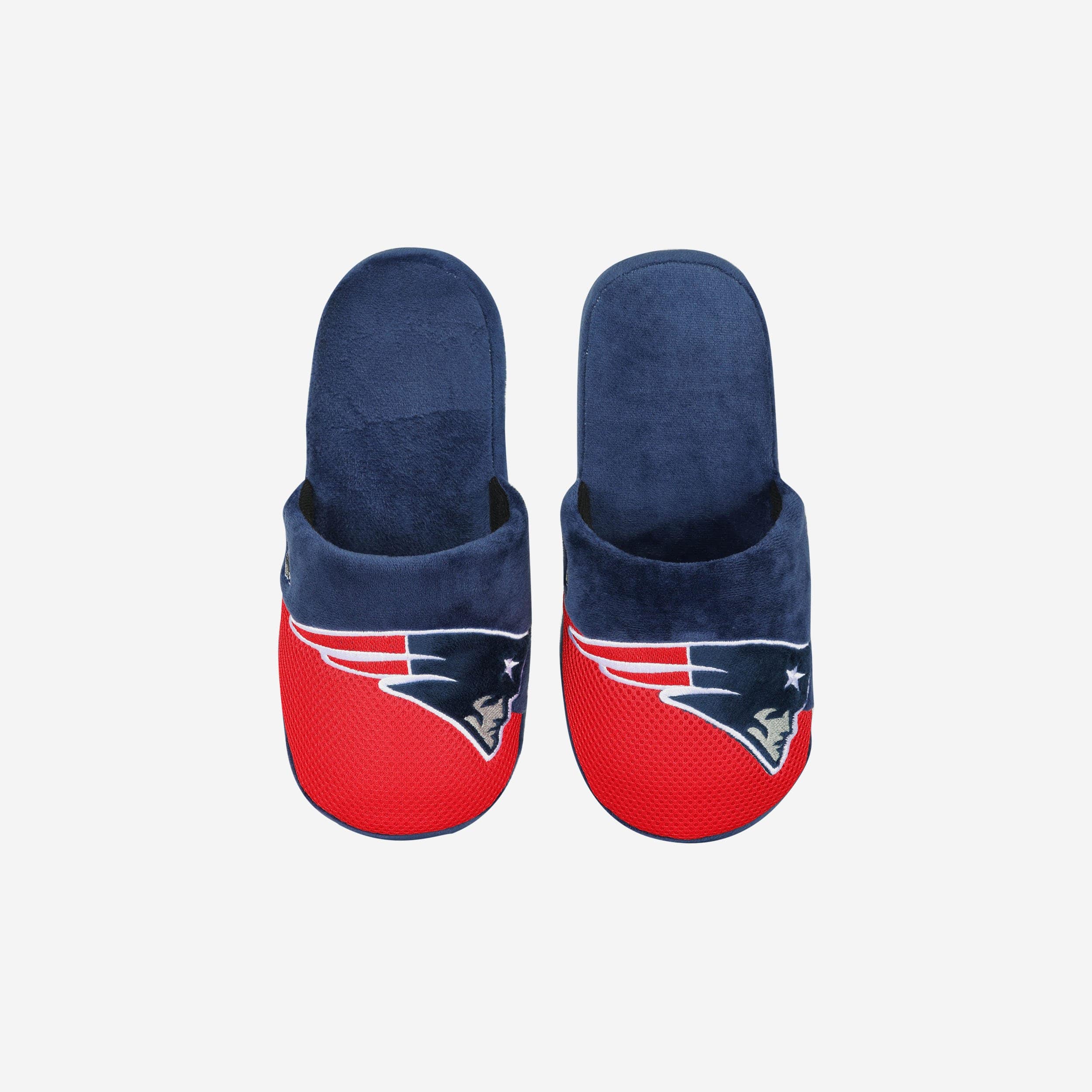 New England Patriots Youth Team Logo Staycation Slipper 4 New England Patriots Youth Team Logo Staycation Slipper