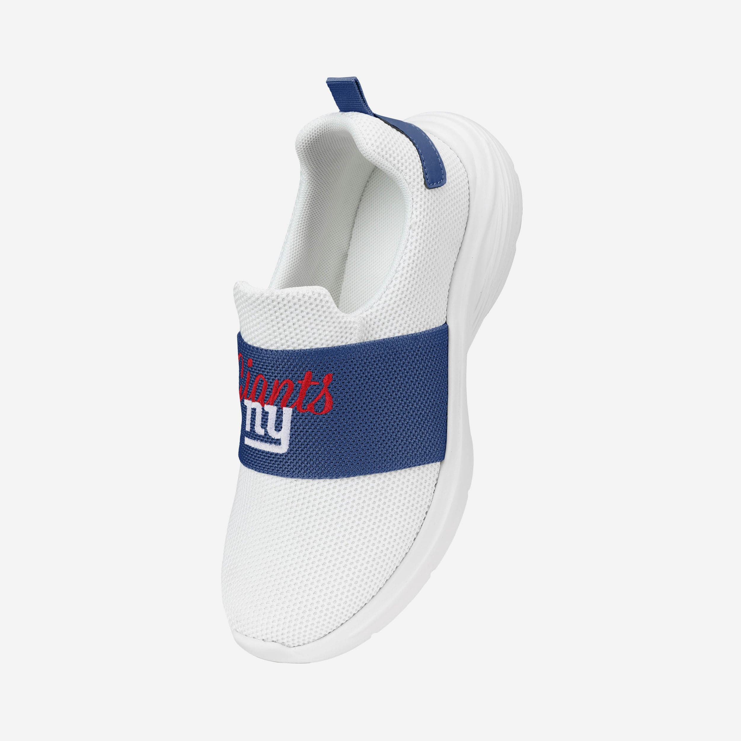 New York Giants Womens Script Wordmark White Slip On Sneakers 2 New York Giants Womens Script Wordmark White Slip On Sneakers