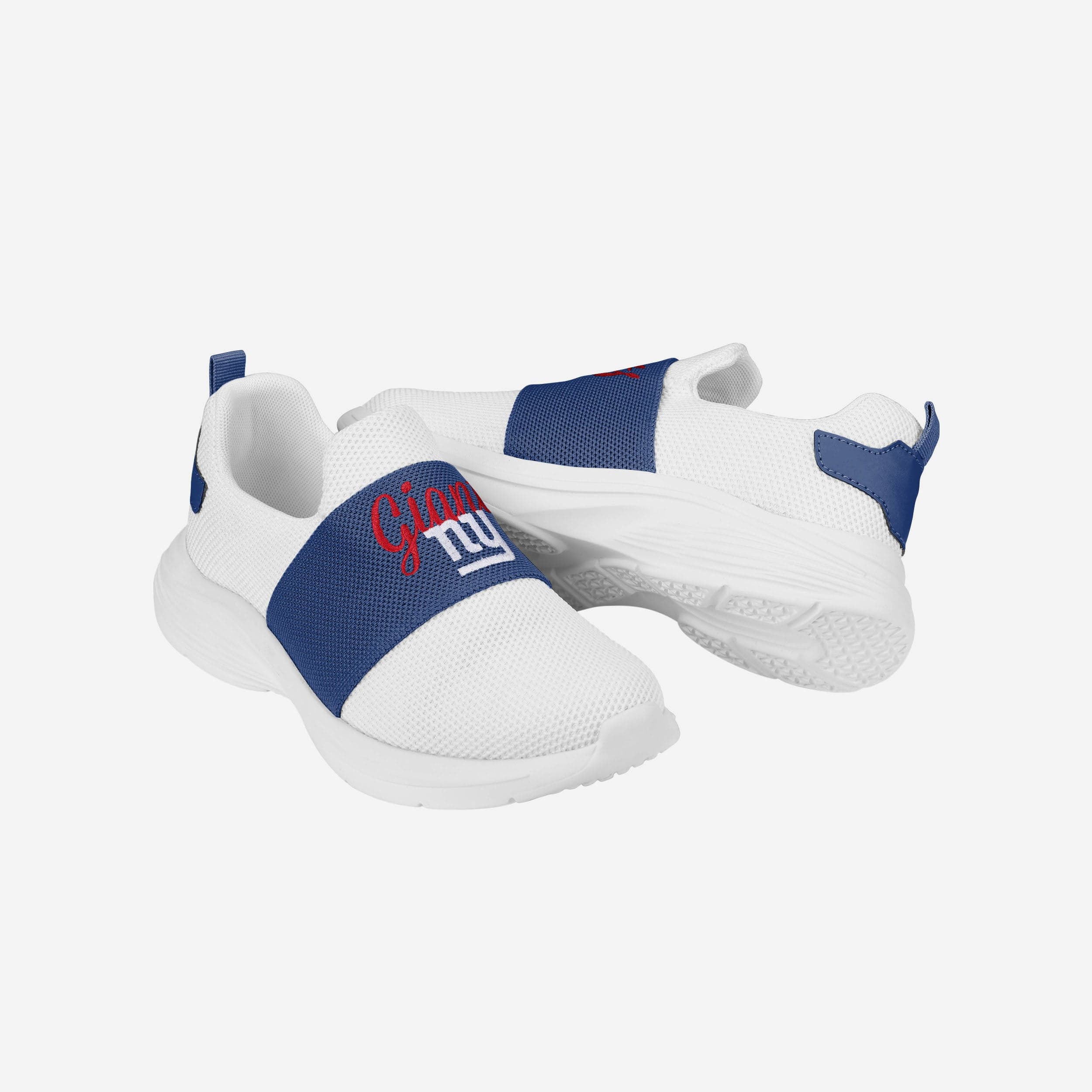New York Giants Womens Script Wordmark White Slip On Sneakers 5 New York Giants Womens Script Wordmark White Slip On Sneakers