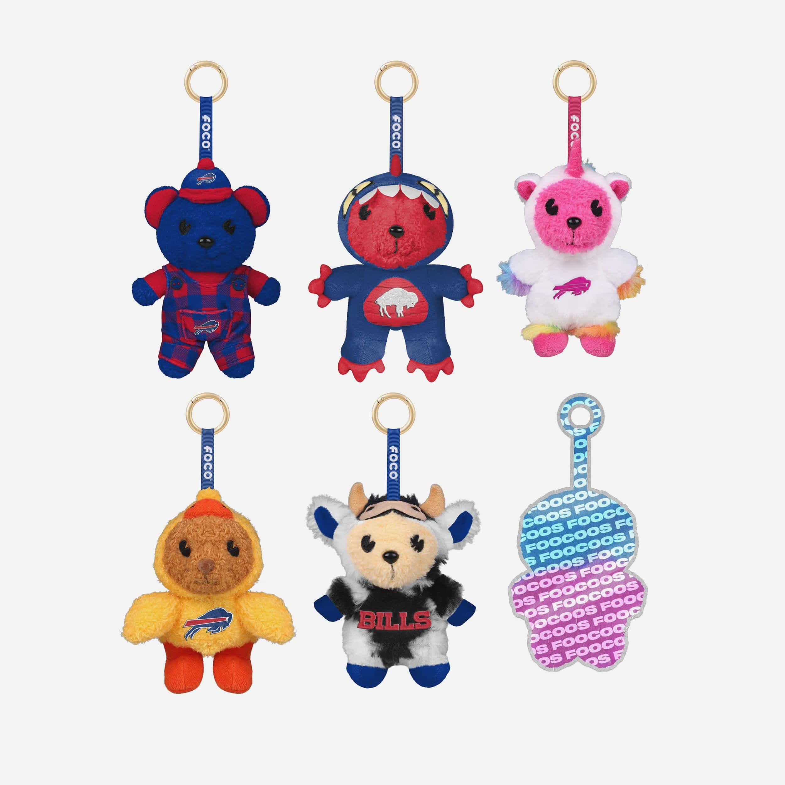 Buffalo Bills FOOCOOS Plush Bag Charm Keychain Blind Box Series 1