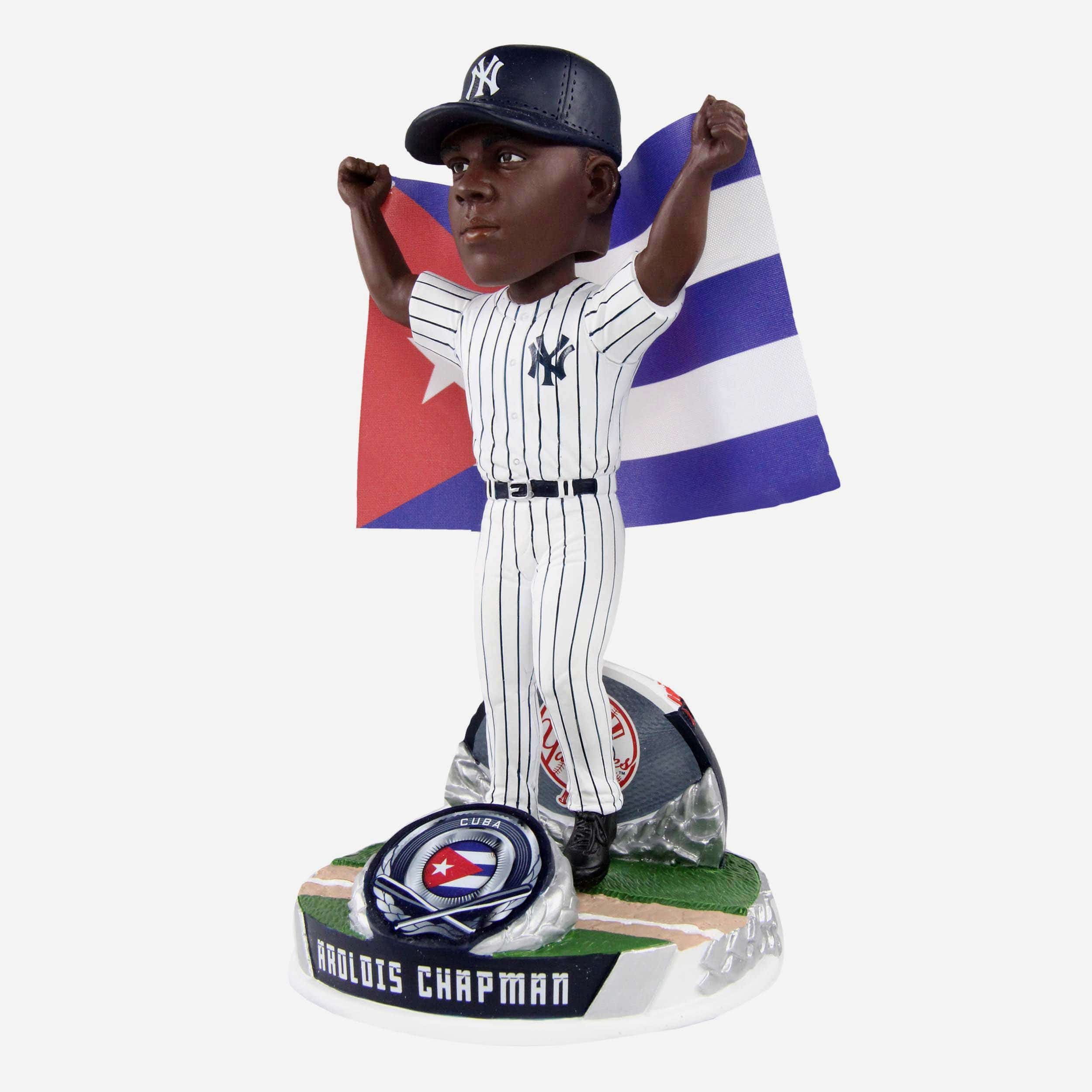 Aroldis Chapman New York Yankees National Flag Bobblehead 3 Aroldis Chapman New York Yankees National Flag Bobblehead