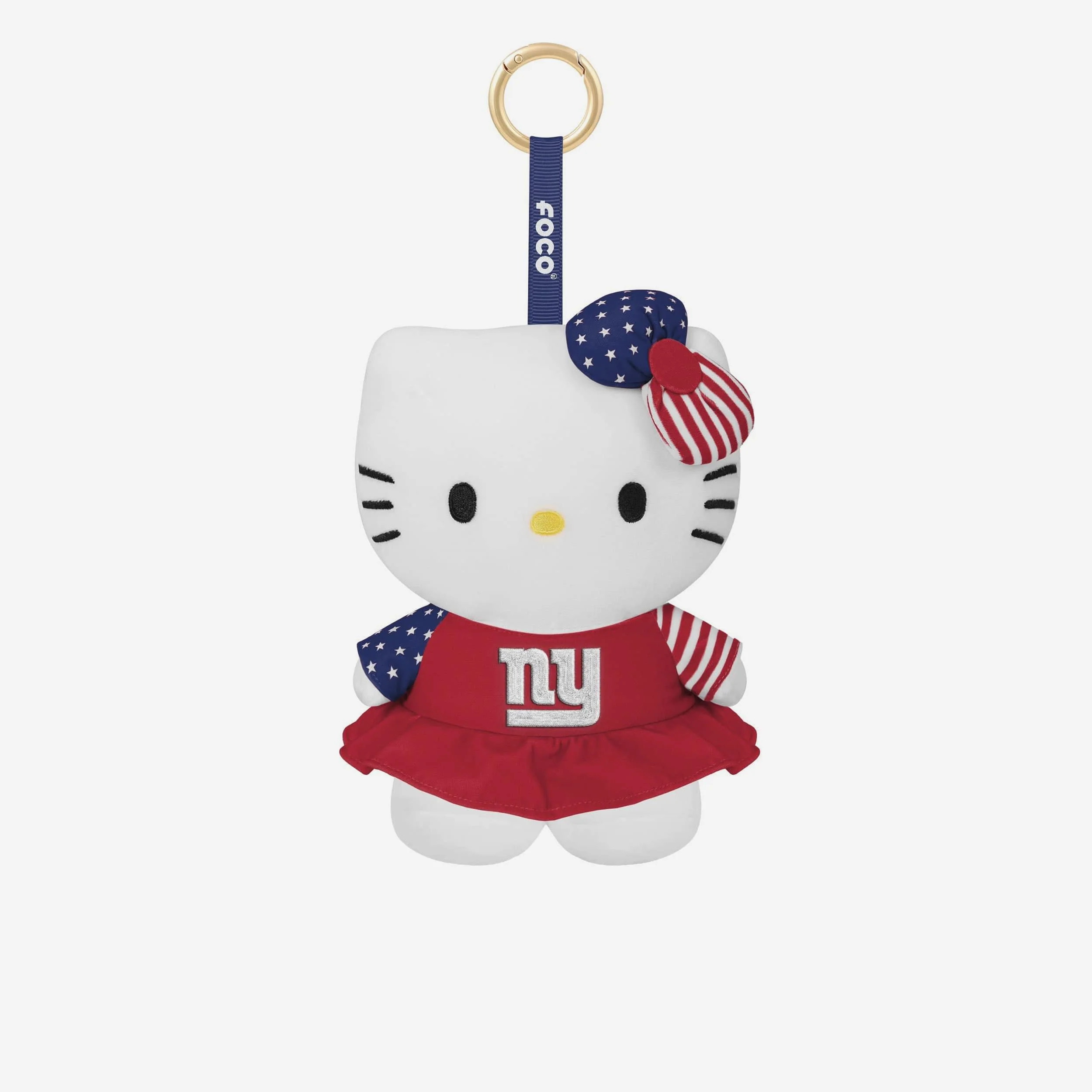 New York Giants Americana Plush Hello Kitty® Bag Charm Keychain