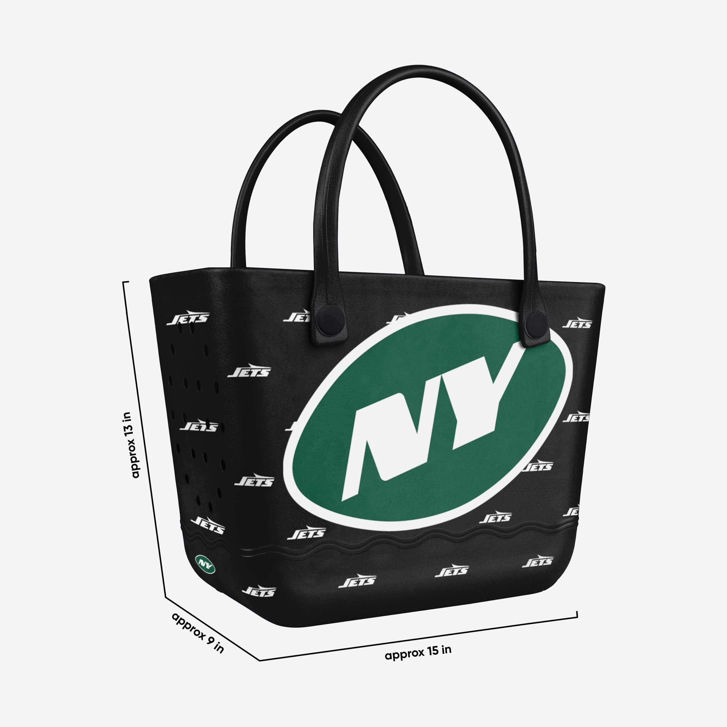 New York Jets Big Logo Mini Print Tailgate Tote Bag 3 New York Jets Big Logo Mini Print Tailgate Tote Bag