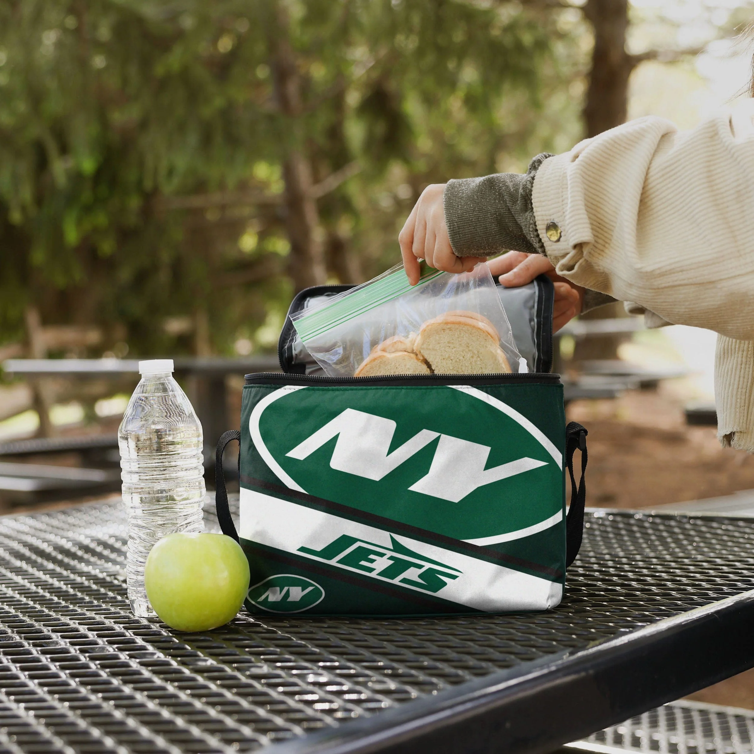 New York Jets Big Logo Stripe 6 Pack Cooler 3 New York Jets Big Logo Stripe 6 Pack Cooler