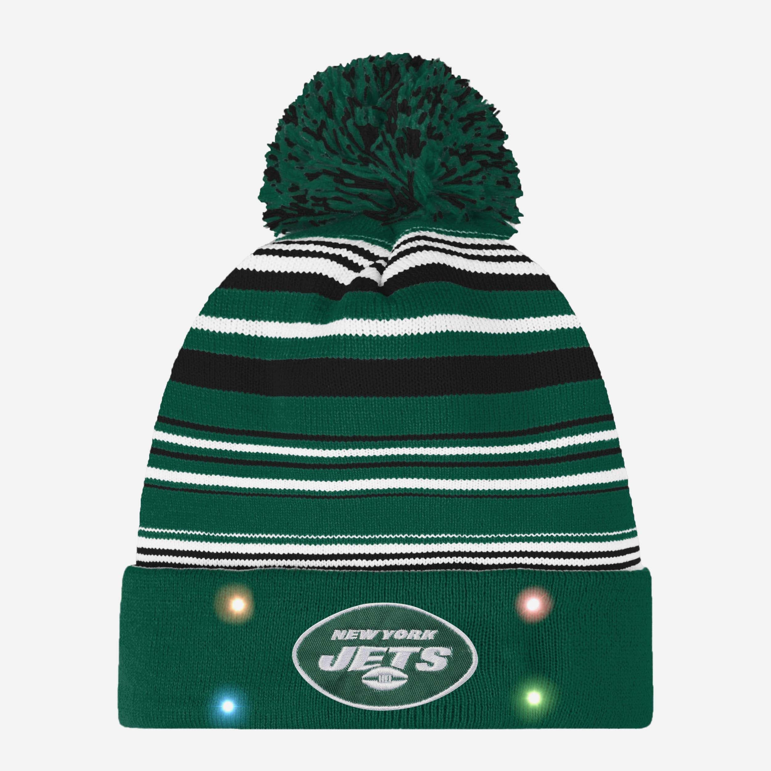 New York Jets Horizontal Stripe Light Up Beanie 2 New York Jets Horizontal Stripe Light Up Beanie