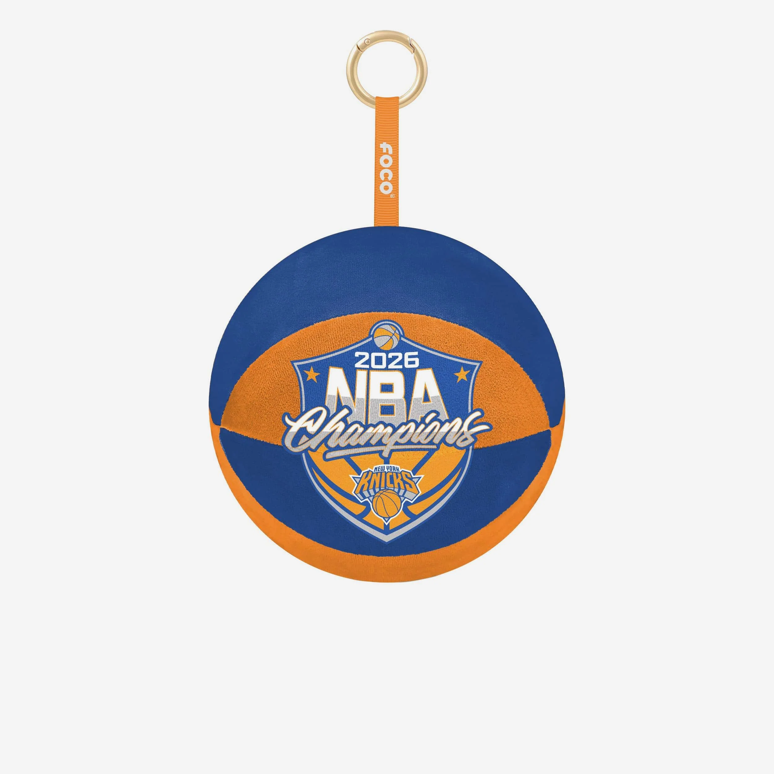 New York Knicks 2026 NBA Champions Plush Basketball Bag Charm Keychain